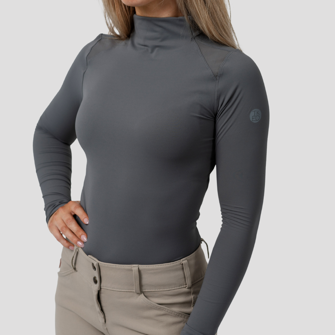 TKEQ Chloe High Collar Tech Top