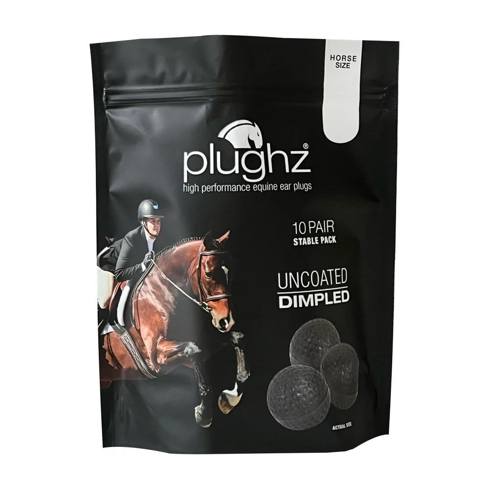 Plughz Dimpled-Uncoated Ear Plugs Stable Pack 10 pair