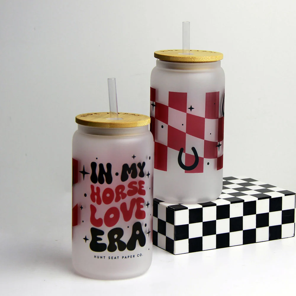 Ride Happy Glass Tumbler
