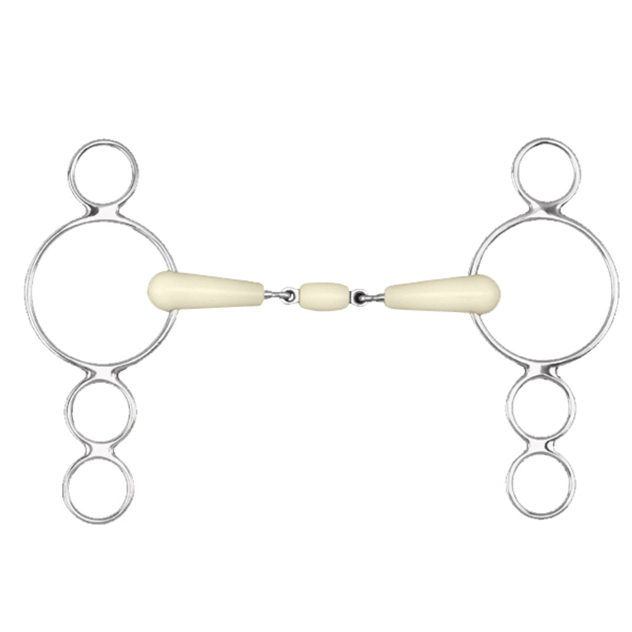 Happy Mouth Bit 3-Ring Double Jointed Gag