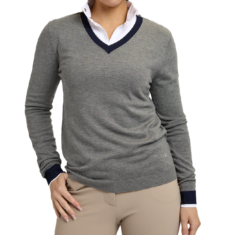 TKEQ Essential Contrast V-Sweater