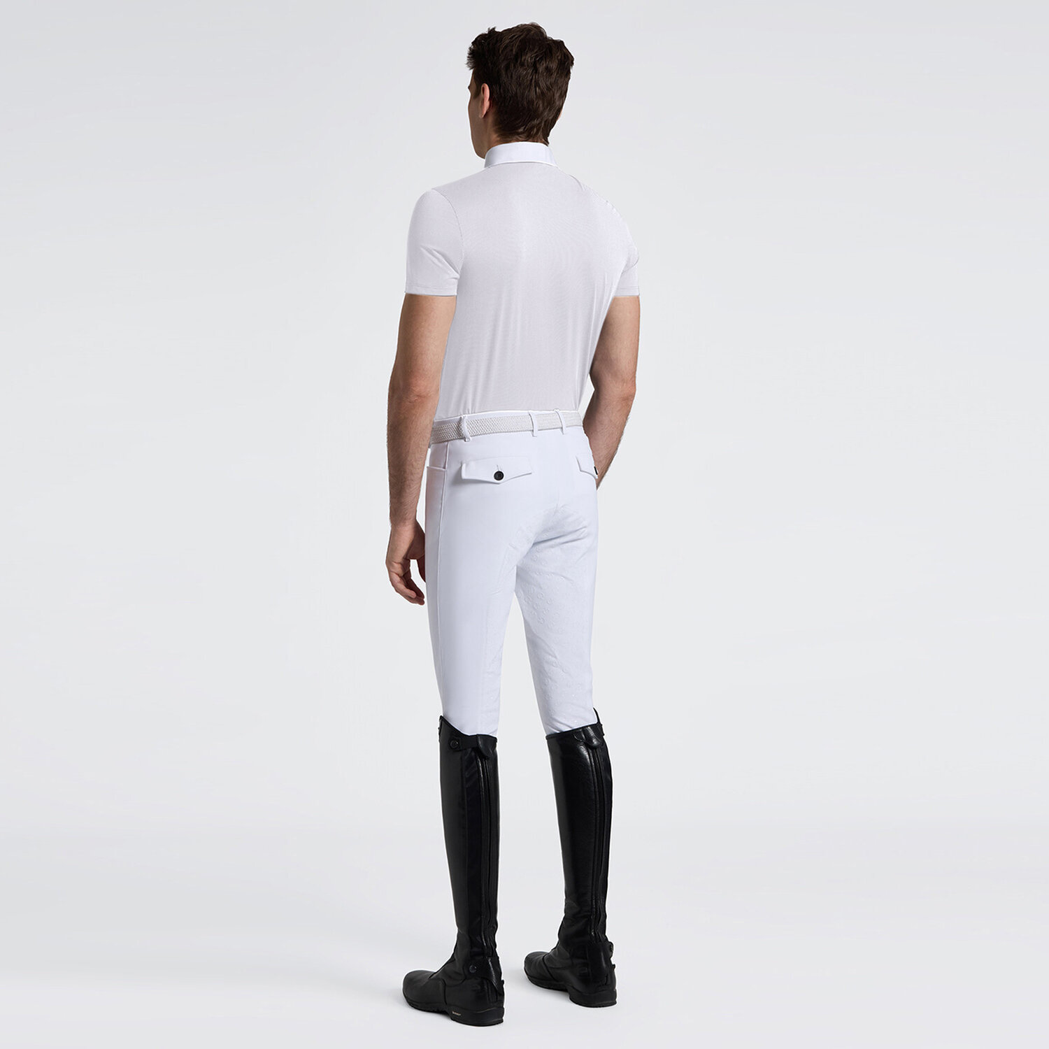 Cavalleria Toscana Mesh Comp Zip Polo mens