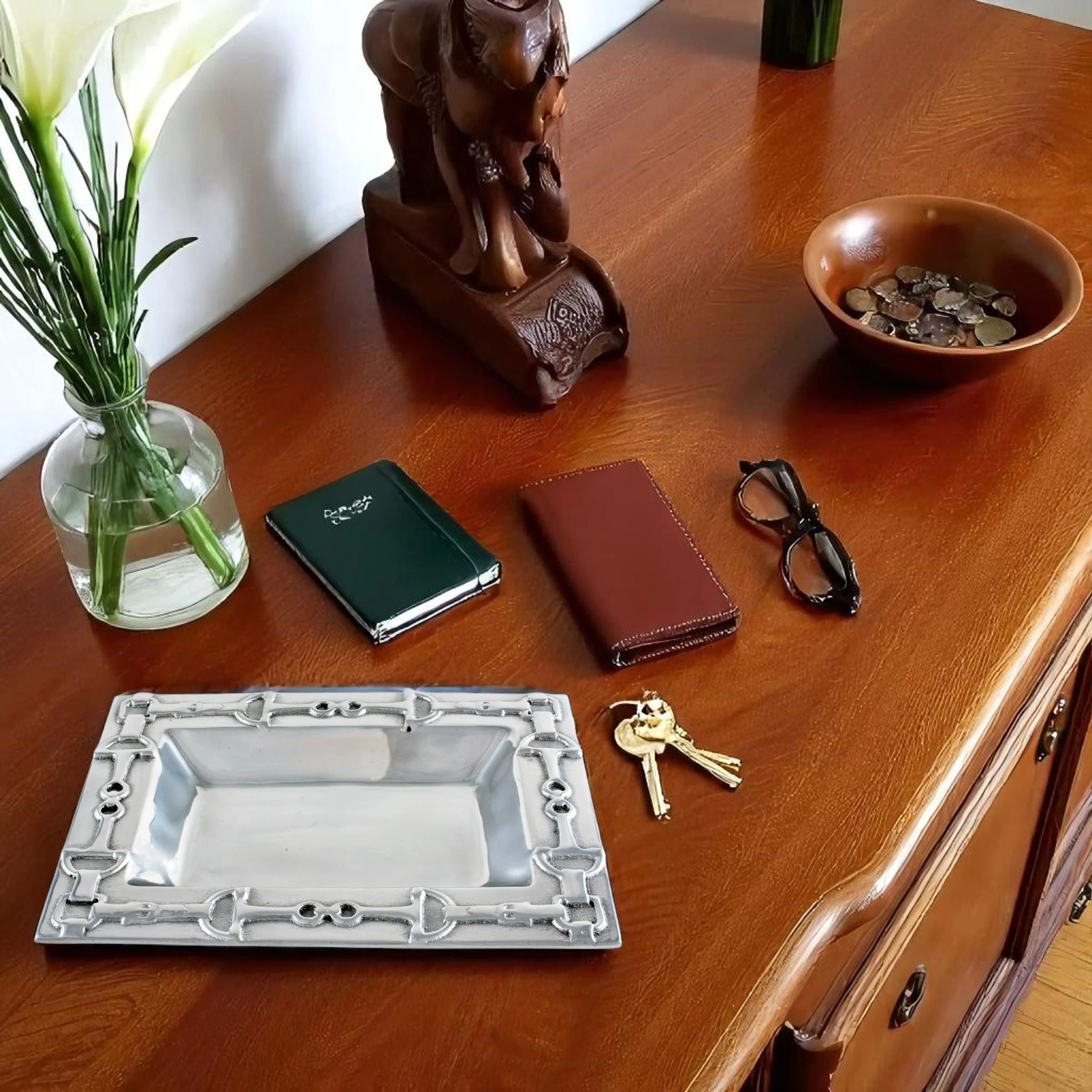 Cast Aluminum Equestrian Snaffle Catchall