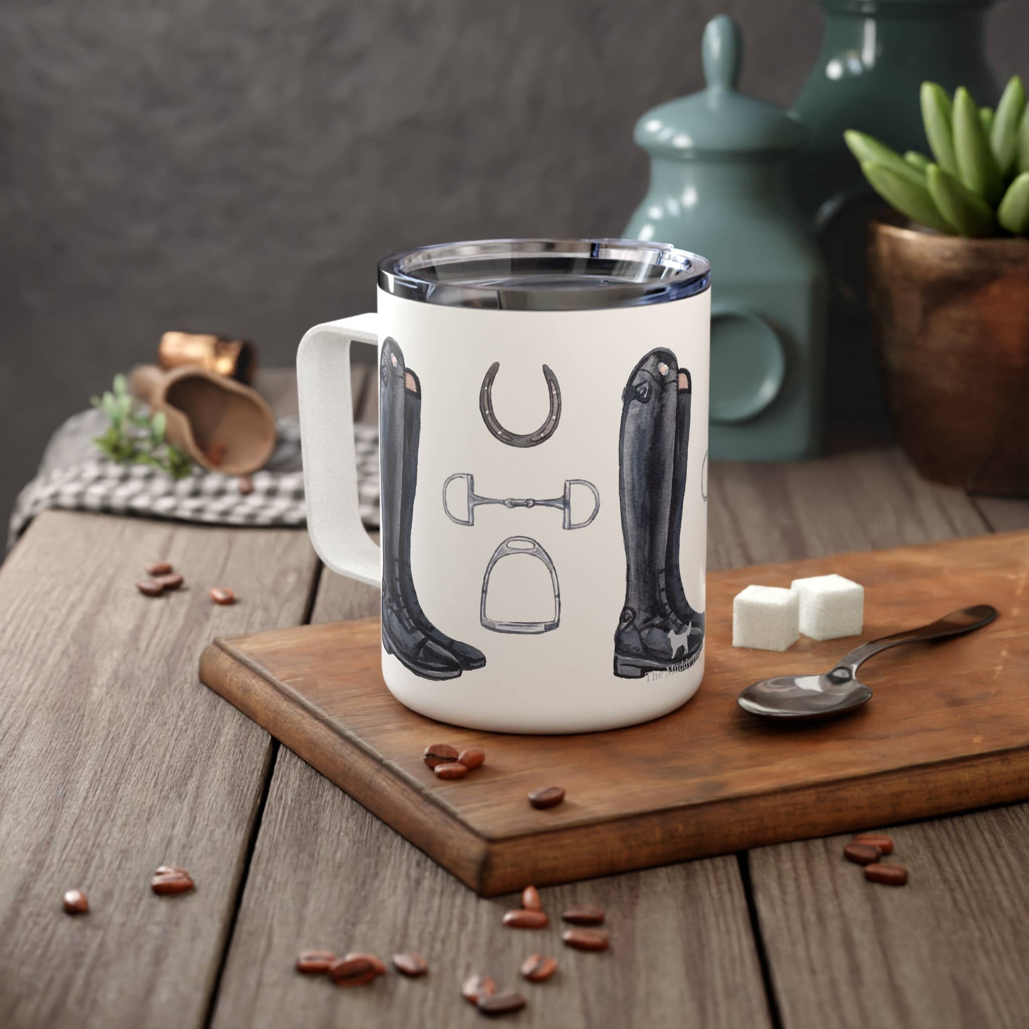Wellington Equestrian Insulated Travel Mug 12 oz