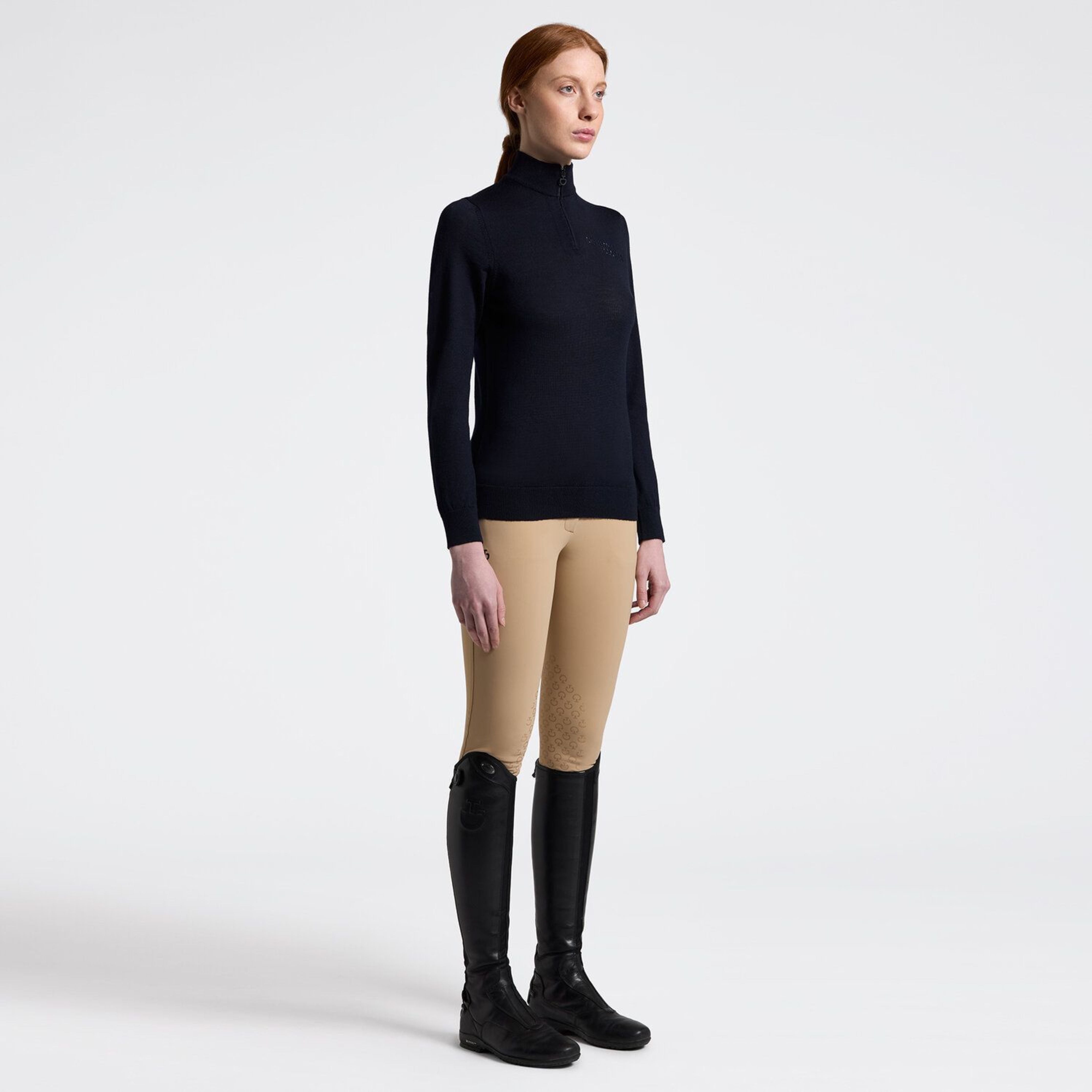 Cavalleria Toscana Fine 1/4 Zip Sweater ladies