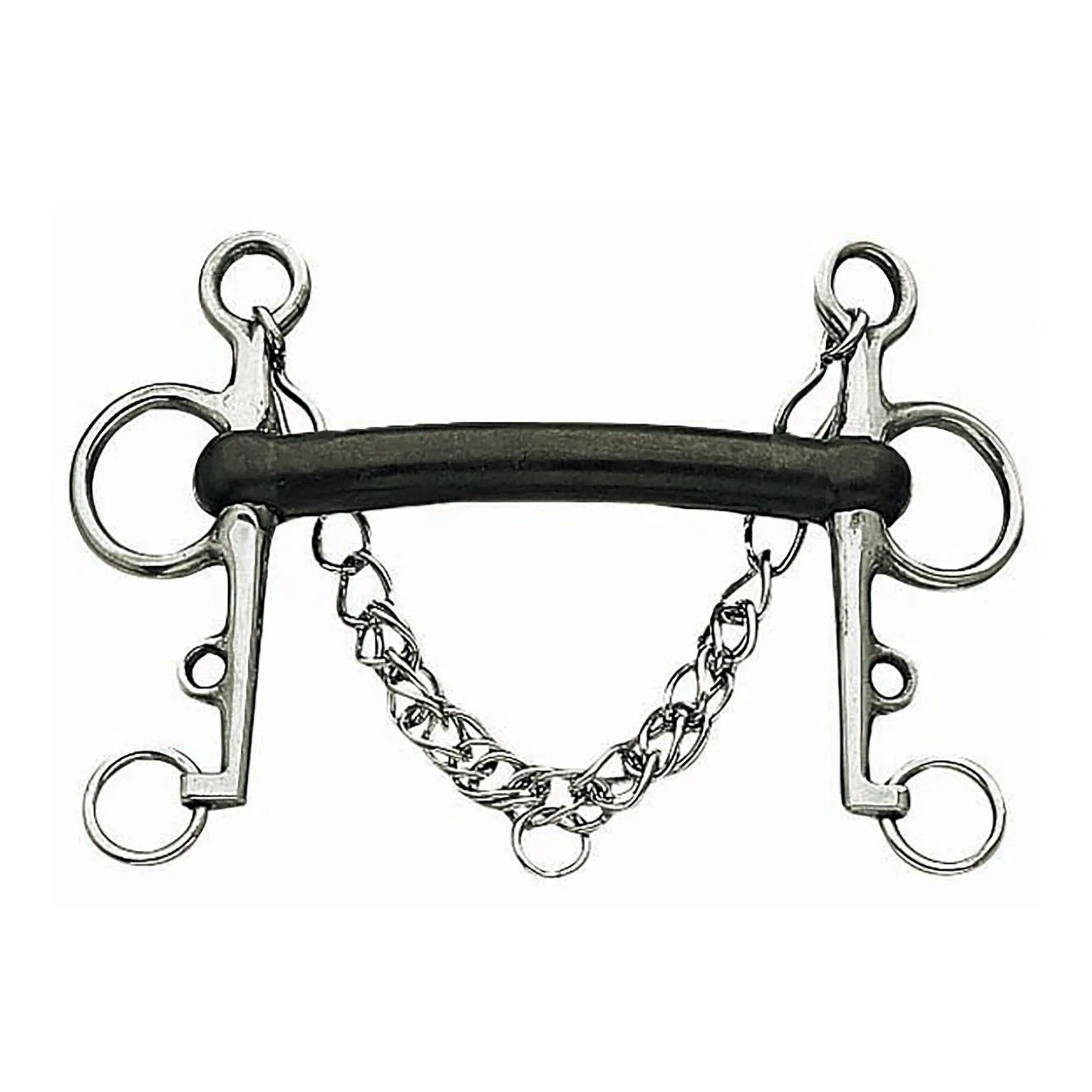 Korsteel Bit Pelham Hard Rubber Mullen