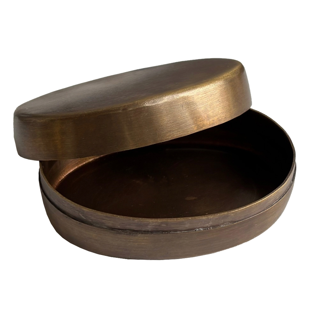 Antique Brass Pill Box