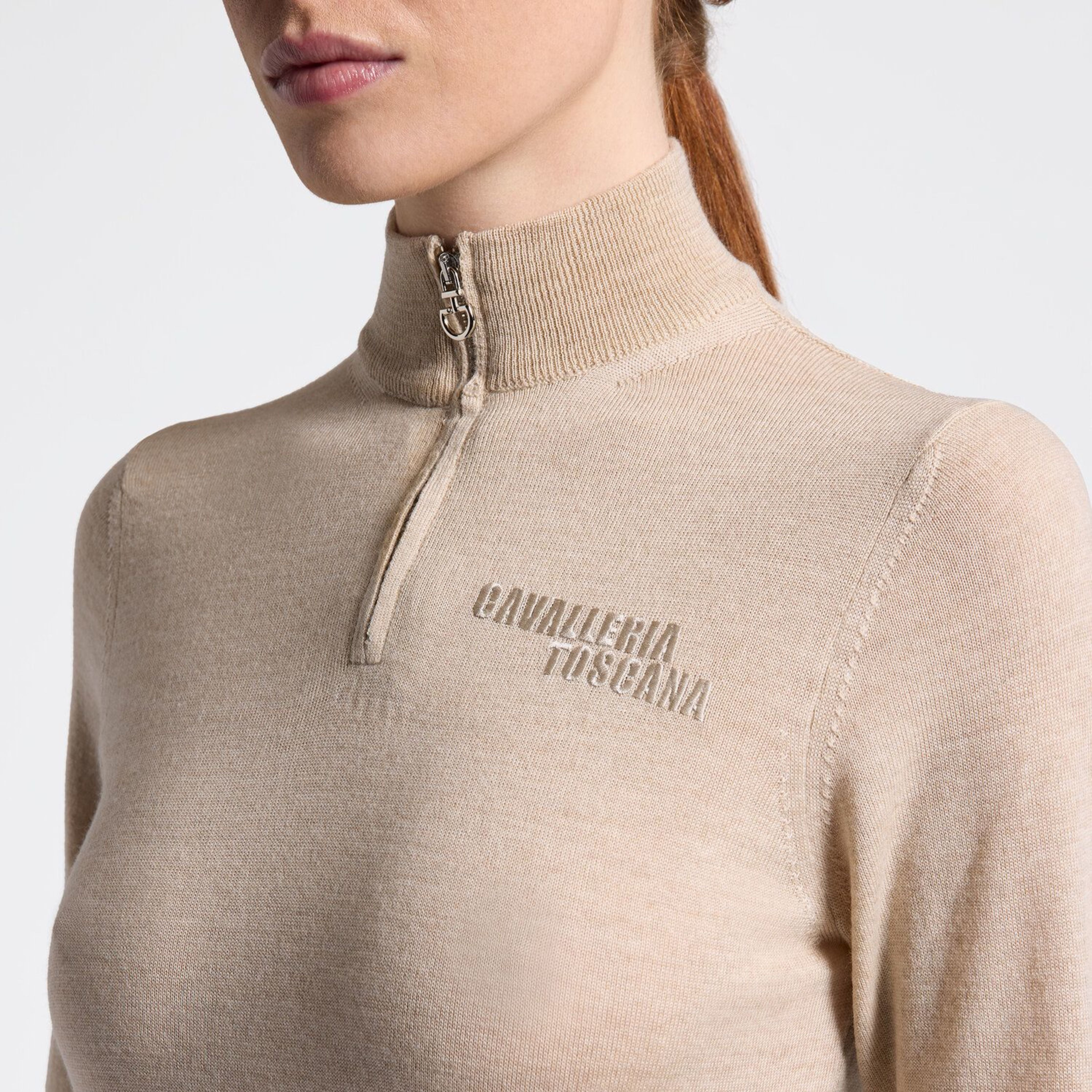 Cavalleria Toscana Fine 1/4 Zip Sweater ladies