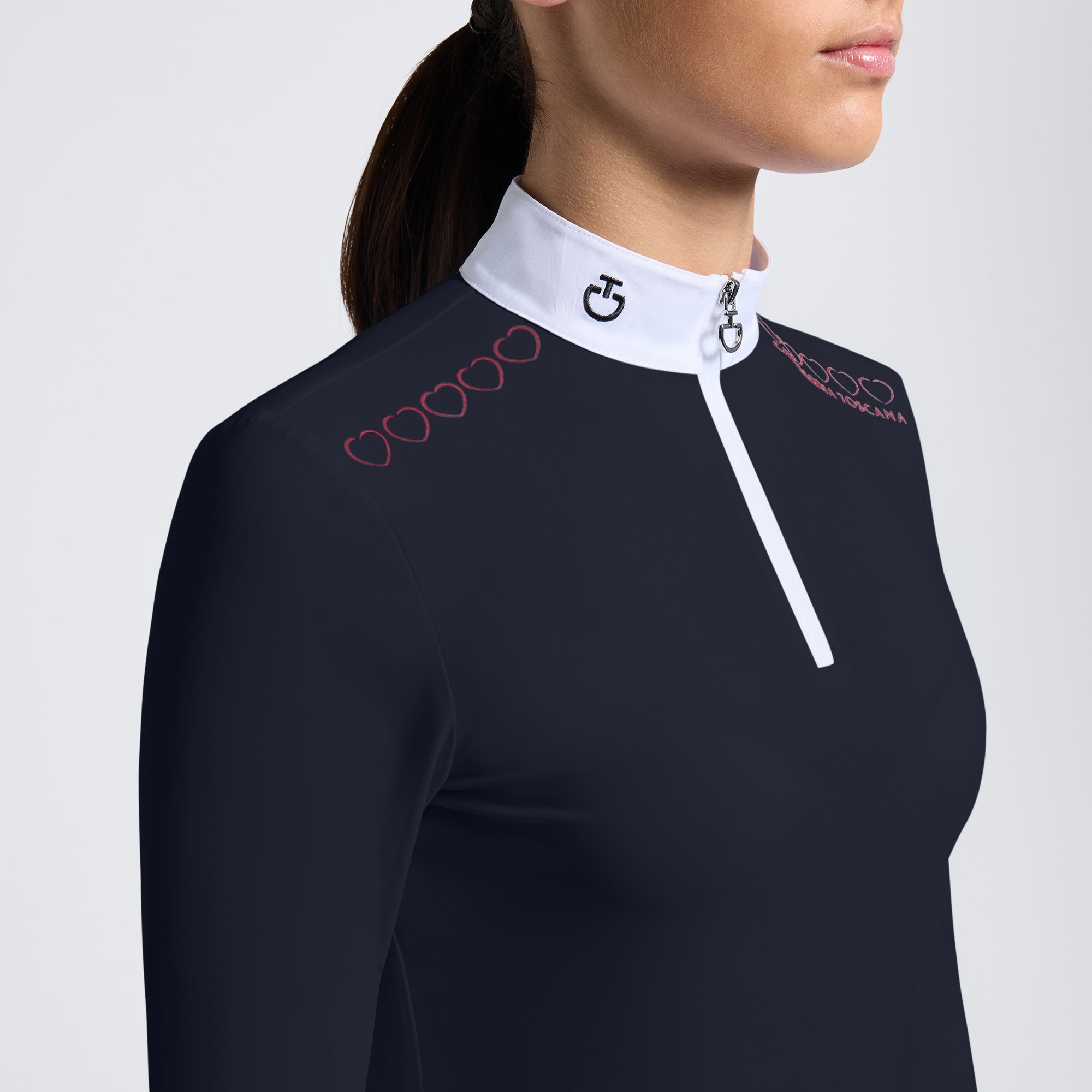 Cavalleria Toscana Heart Comp Polo l/s girls