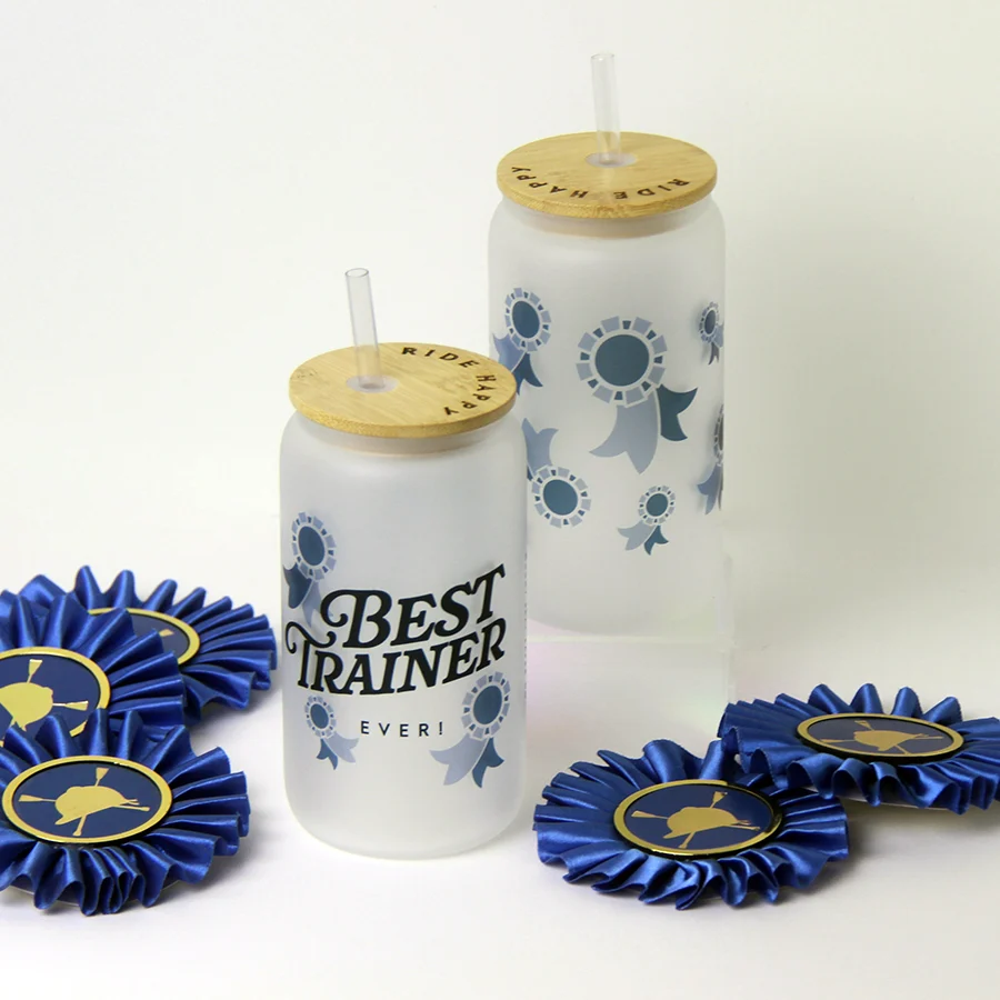 Ride Happy Glass Tumbler