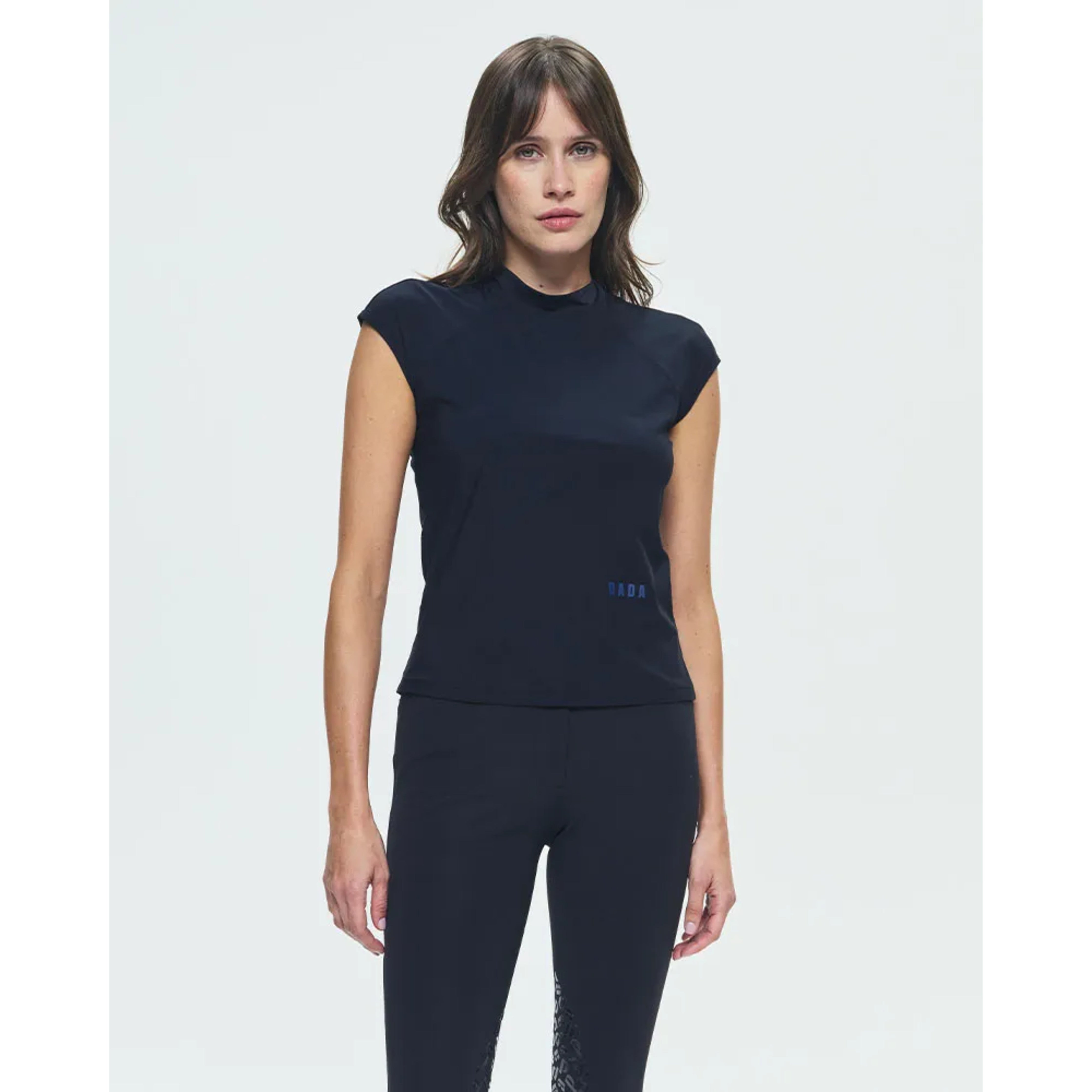 Dada Sport Totem Mock Neck Cap Sleeve