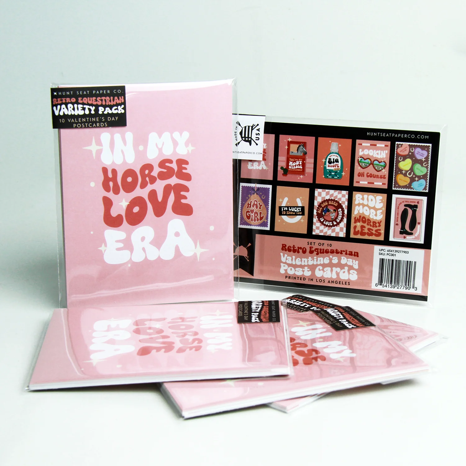 HSP Co. Retro Equestrian Love Postcards 10-ct