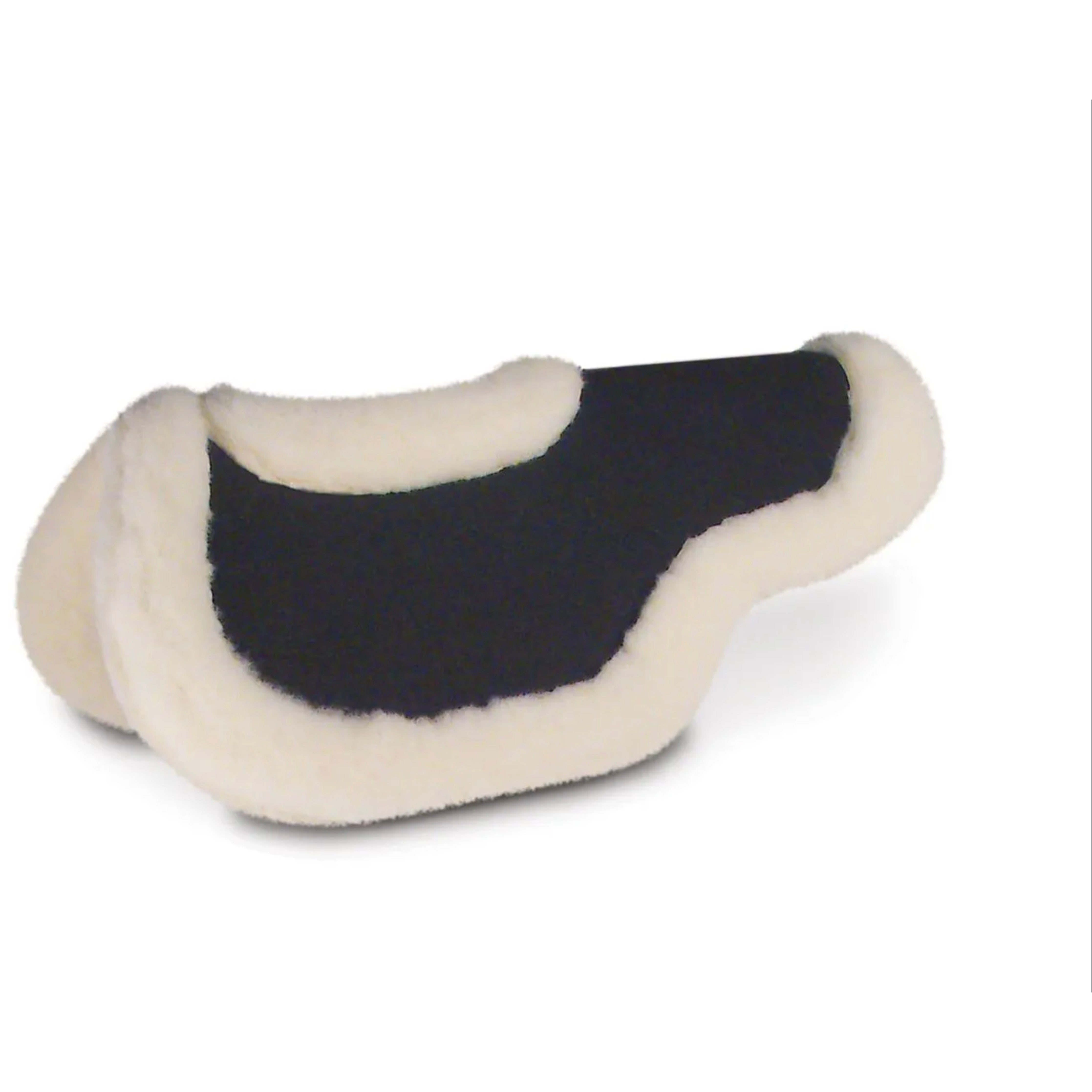 WoolBack Felt Wither Relief Half Pad - Natural/Black