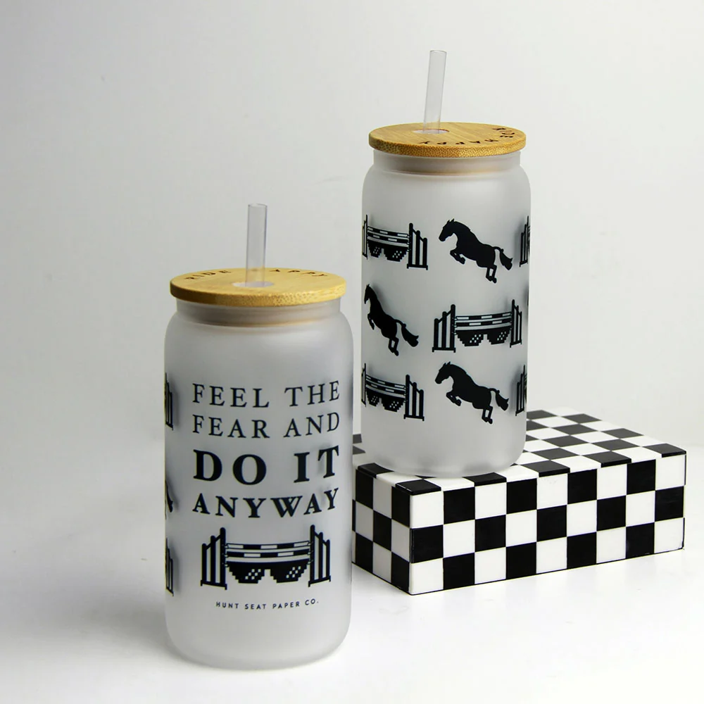 Ride Happy Glass Tumbler