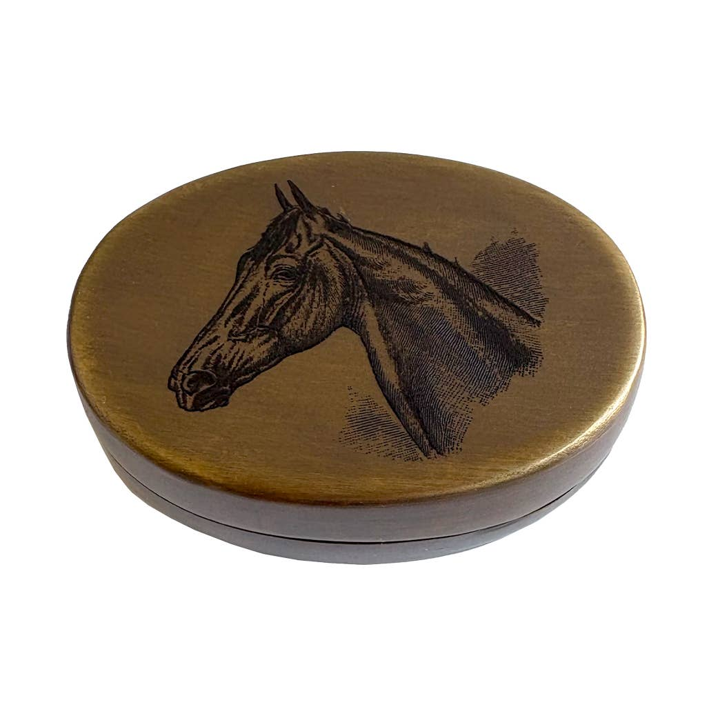 Antique Brass Pill Box