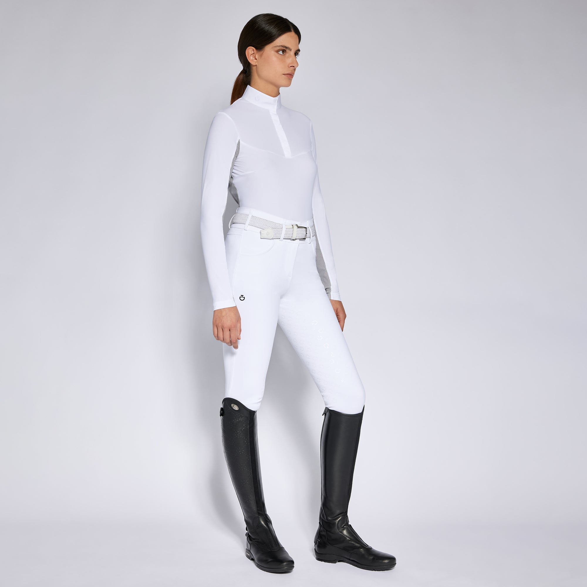 Cavalleria Toscana Hunter Side Perf Shirt l/s ladies