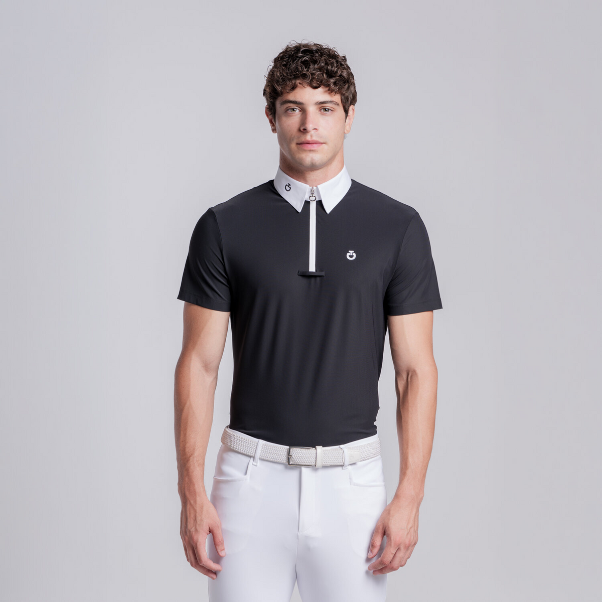 Cavalleria Toscana Taped Zip Polo mens
