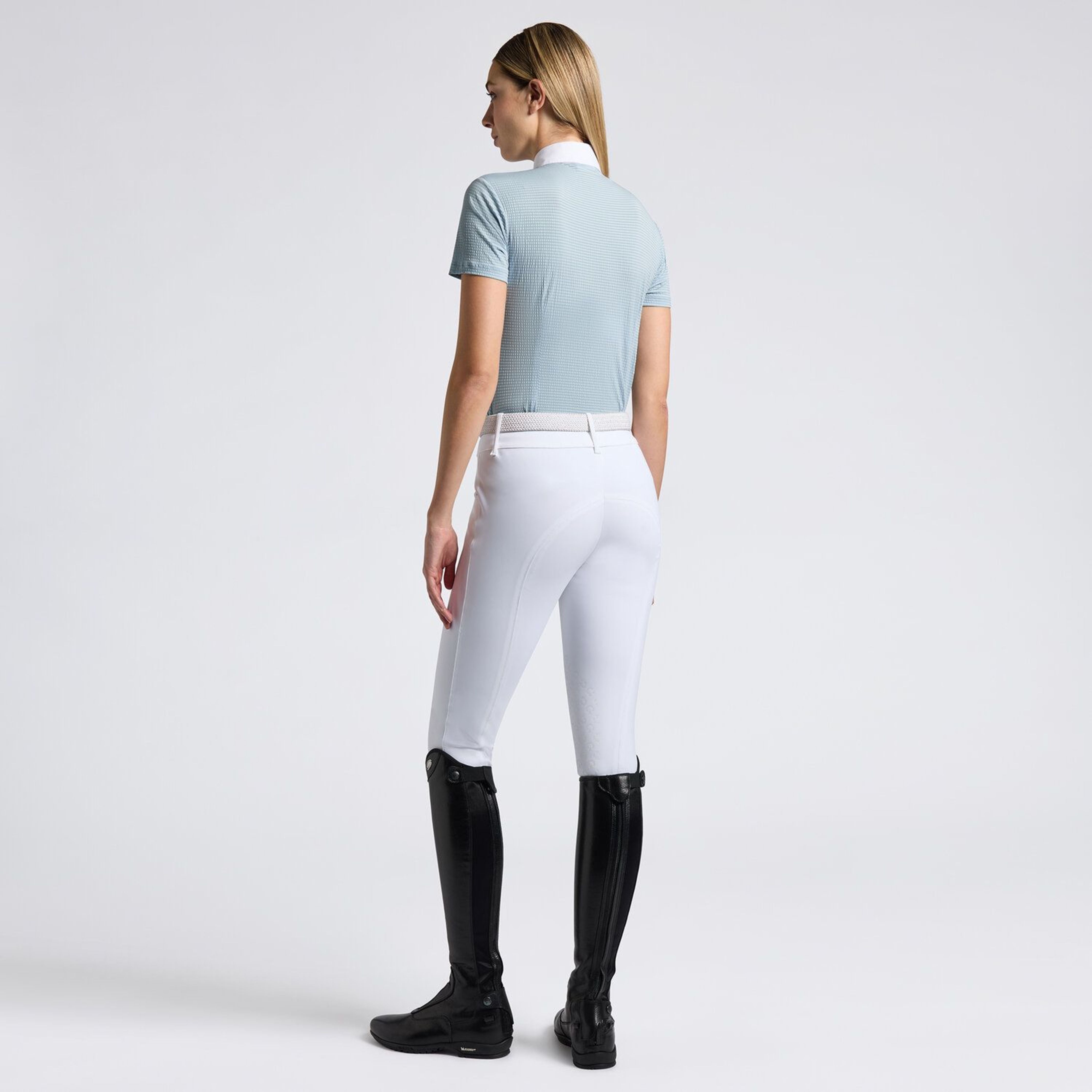 Cavalleria Toscana Seersucker Pleated Shirt s/s ladies