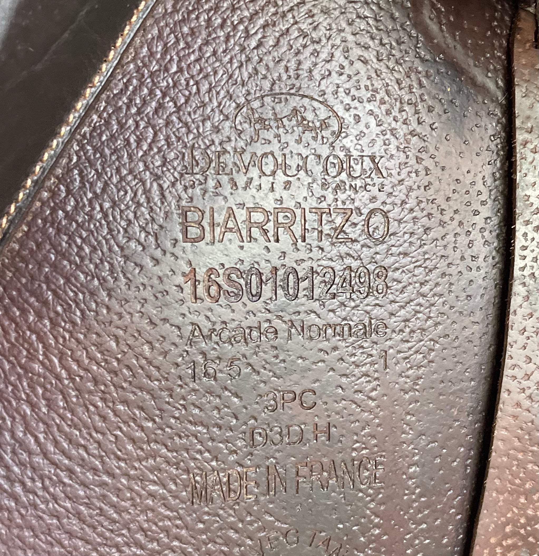 Devoucoux Biarritz O Saddle 16.5" 1