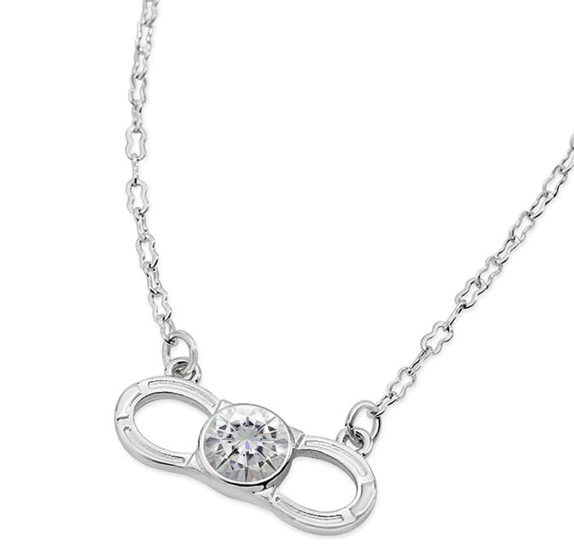 Horseshoe Duet Necklace with Stone