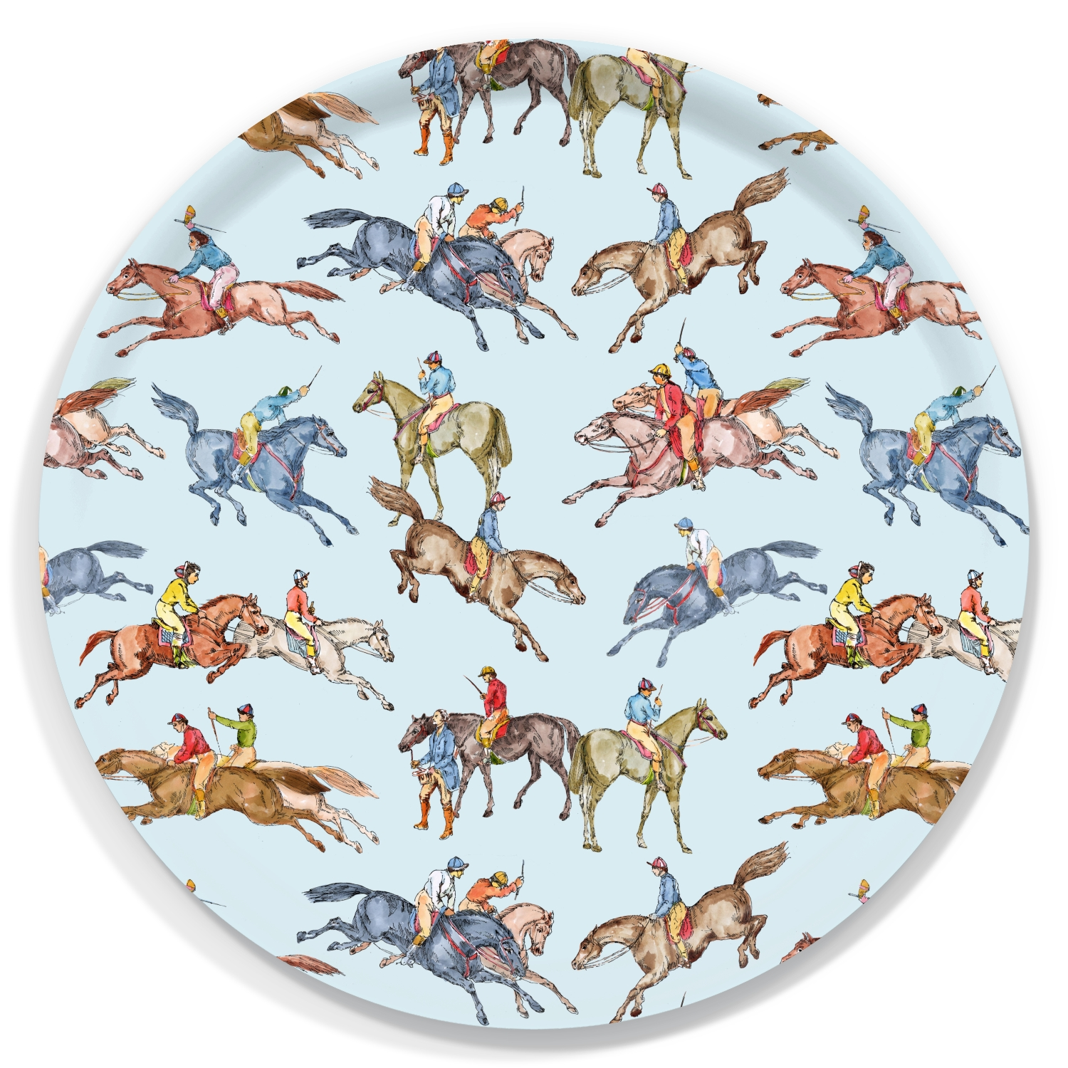 Giddy Up Horses Round Platter