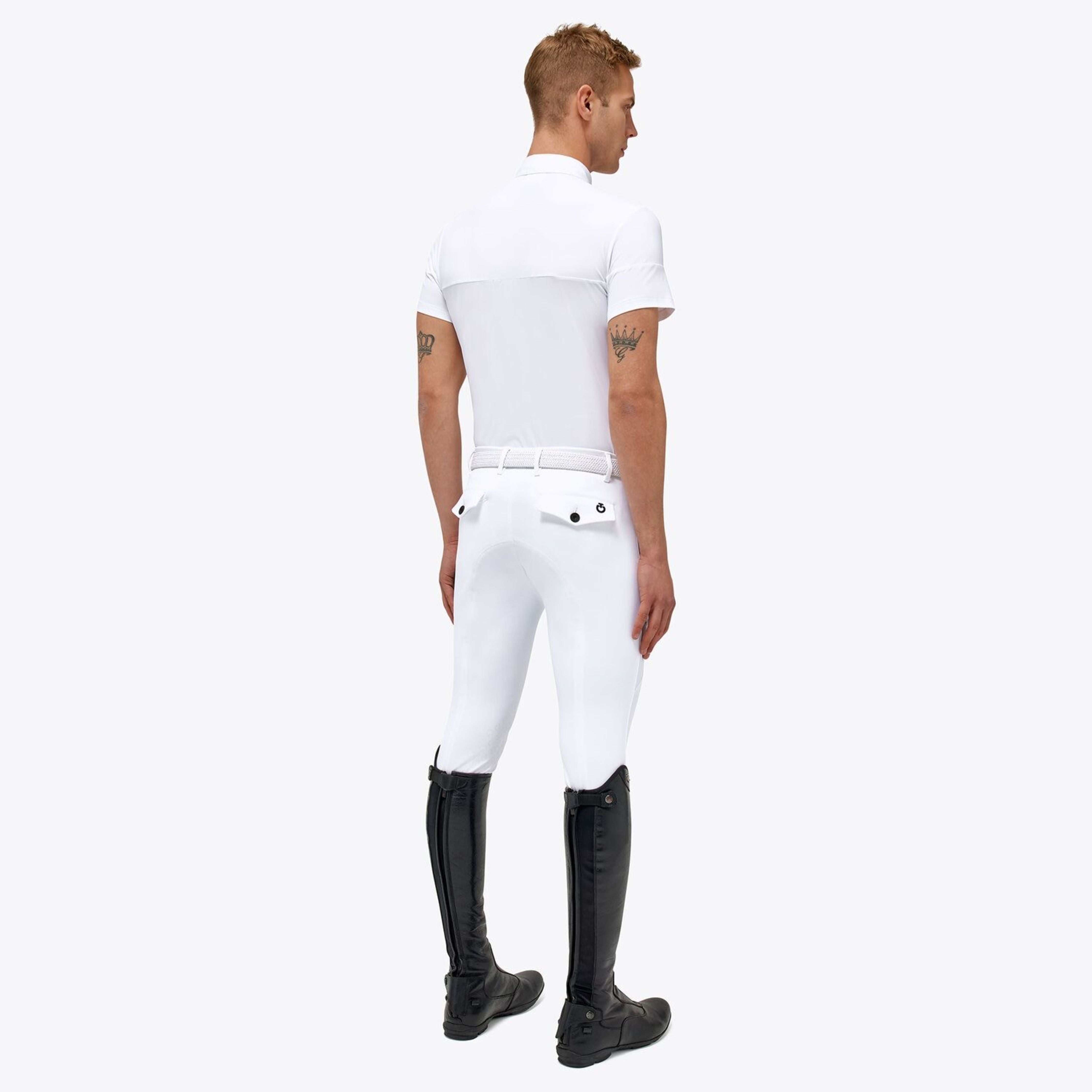 Cavalleria Toscana Pocket Logo Zip Comp Polo mens