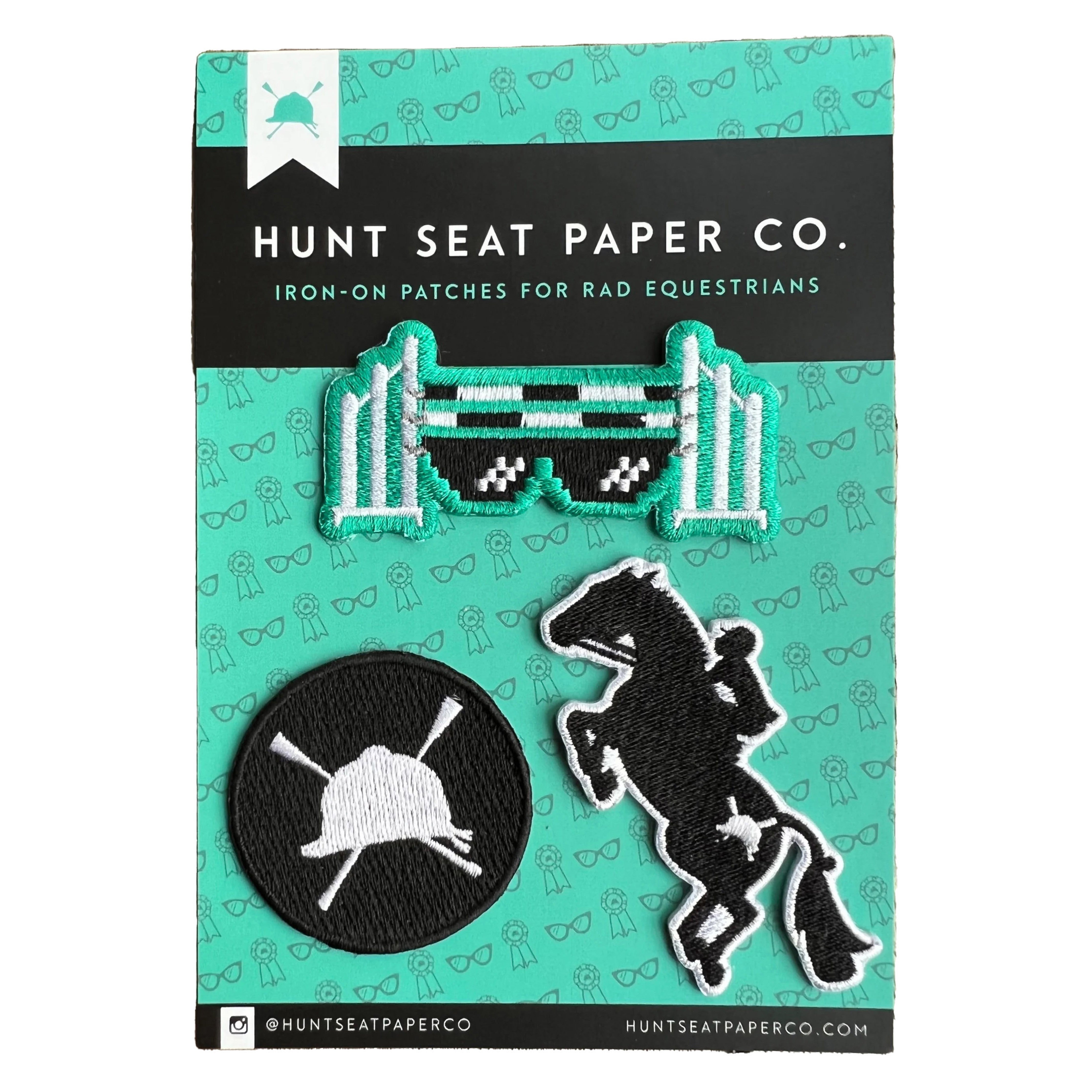 Hunt Seat Paper Co. Equestrian Iron-On Patch set