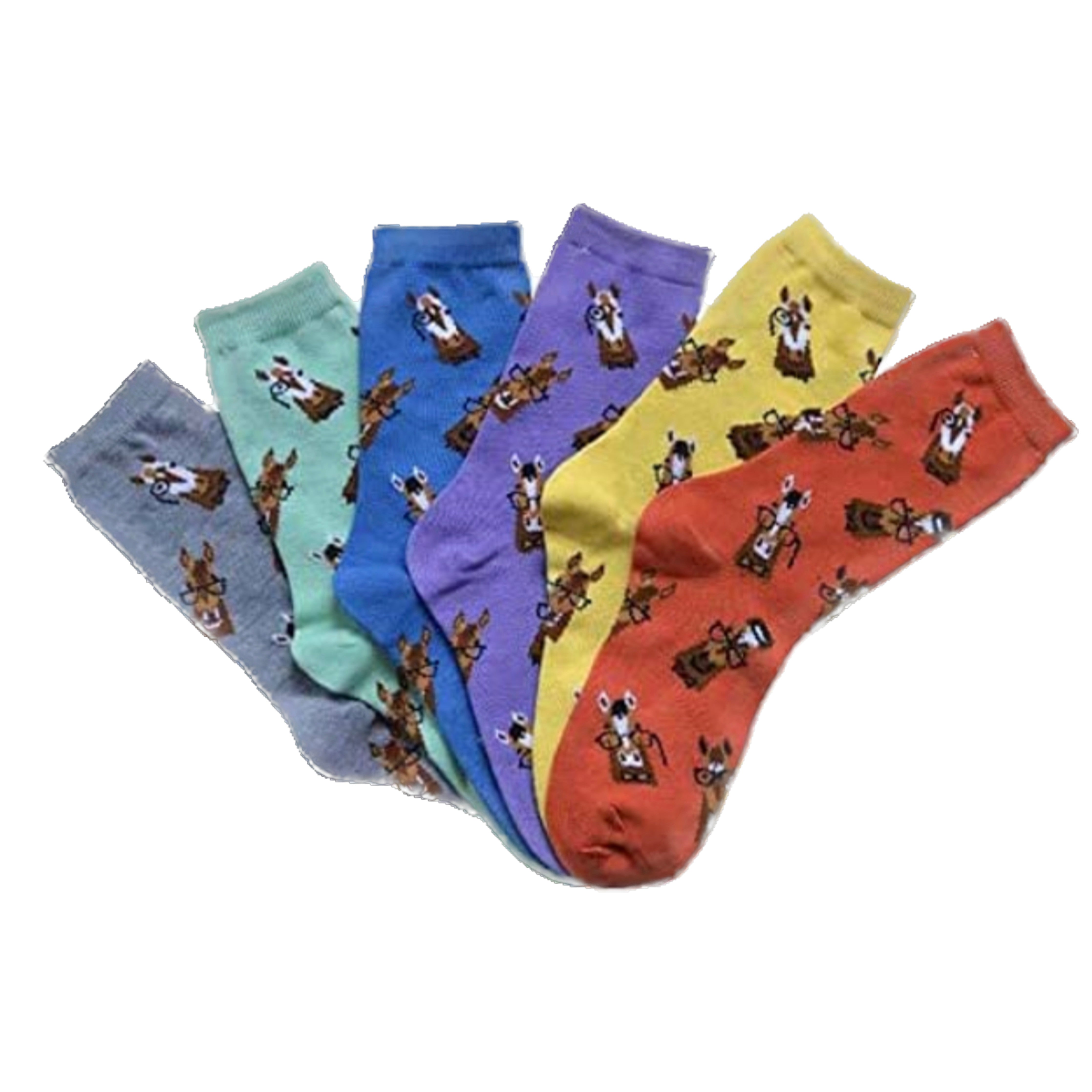 Horses in Glasses Boot Socks 6-pk