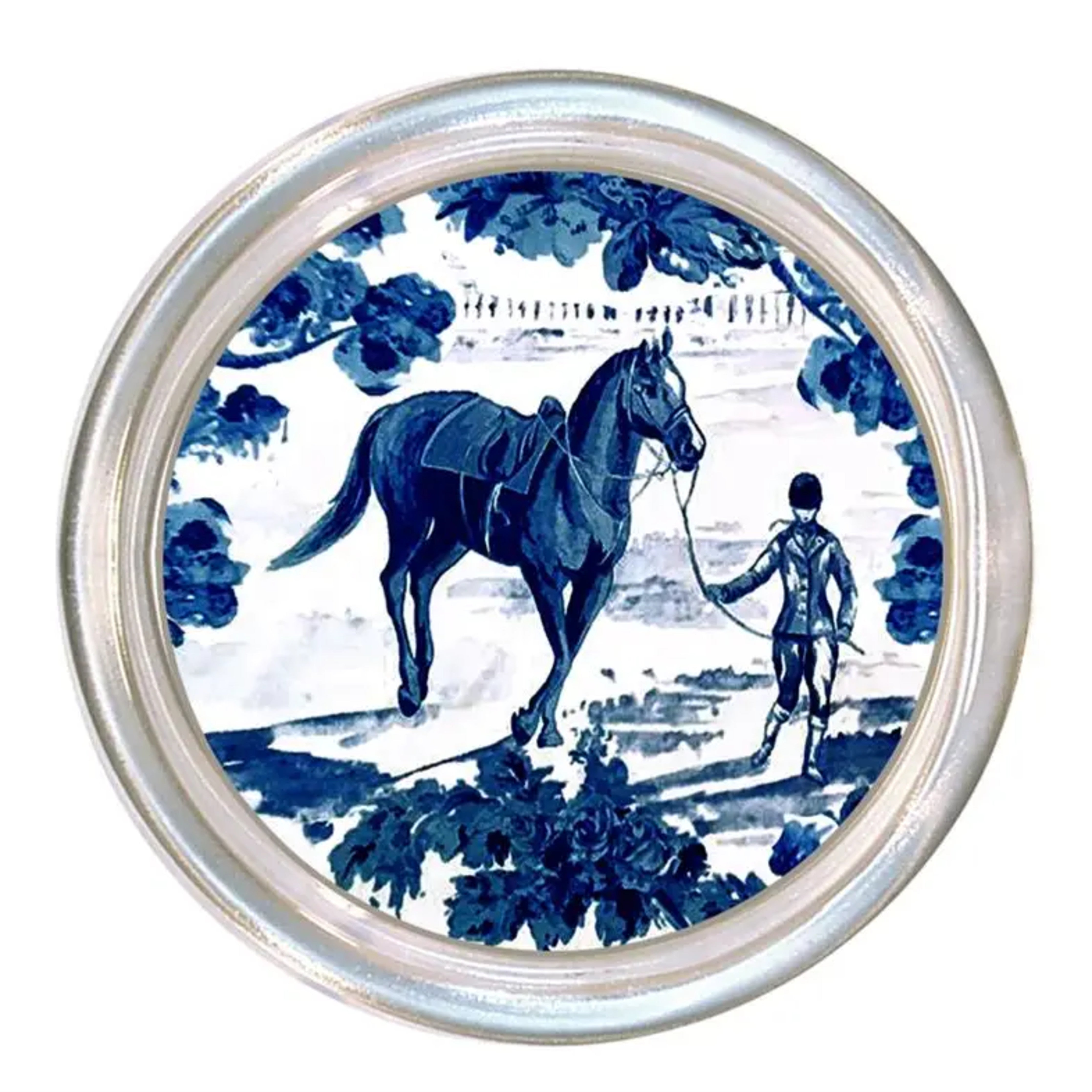 Equestrian Decoupage Glass Coaster