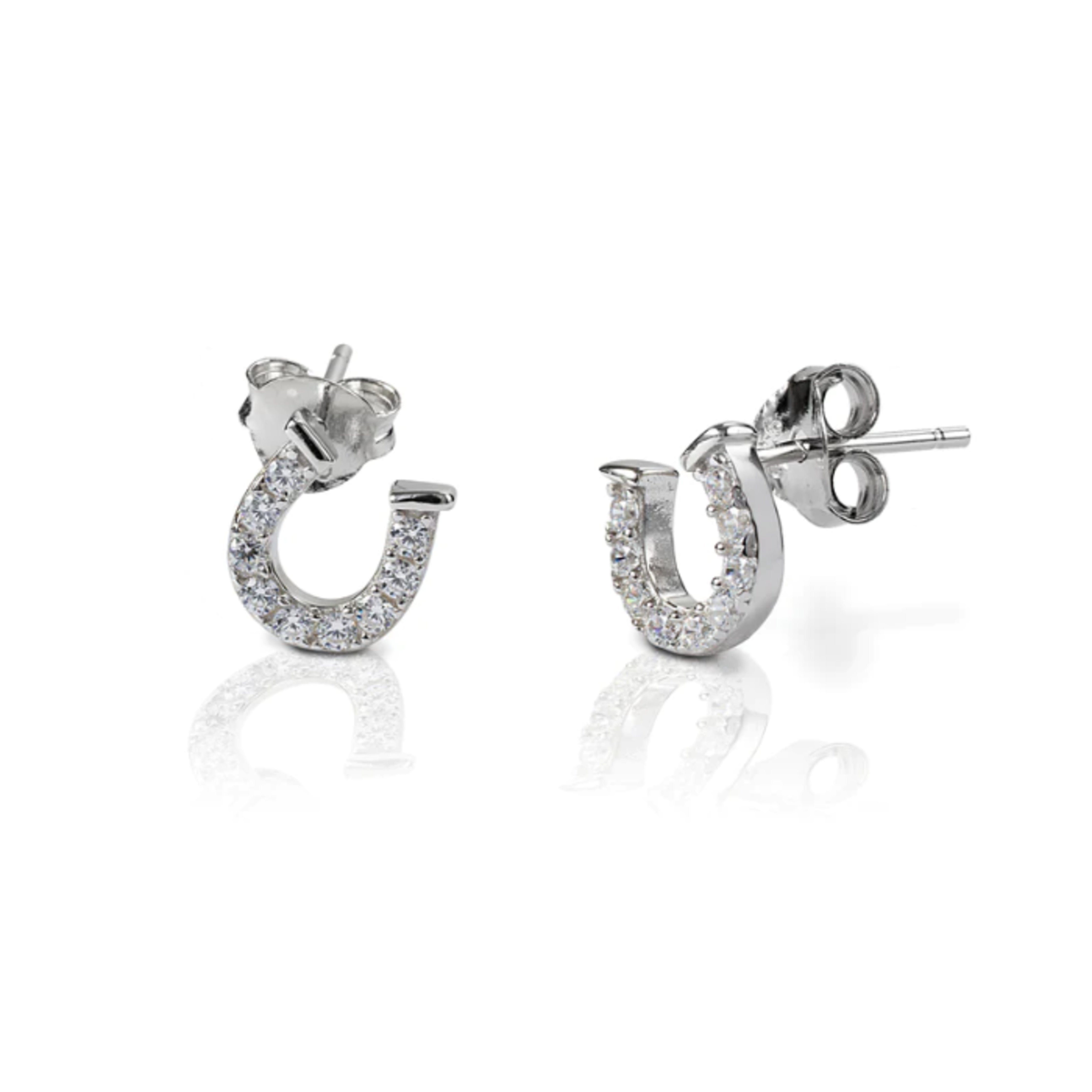 Kelly Herd CZ Horseshoe Earrings