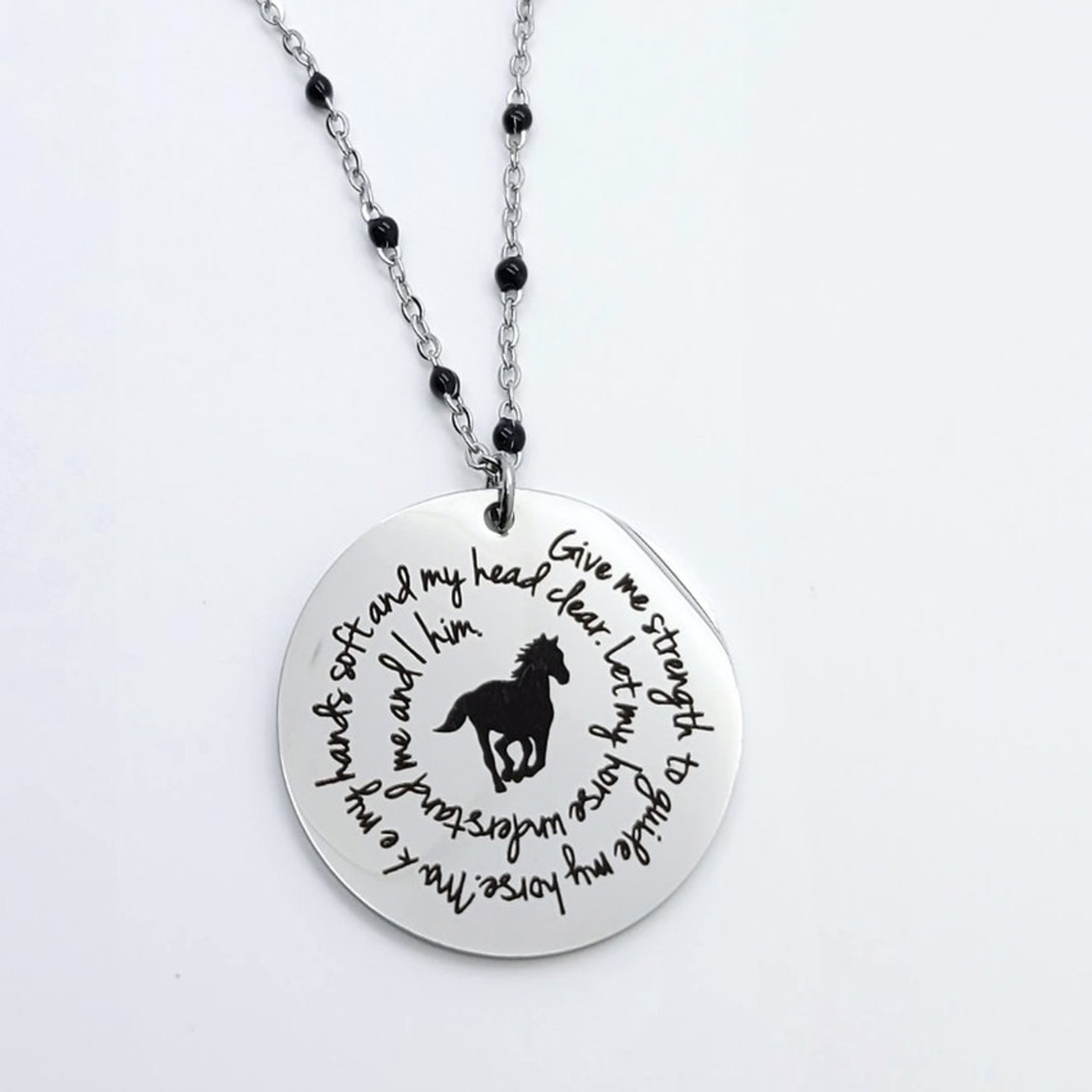 Swanky Rider's Prayer Necklace