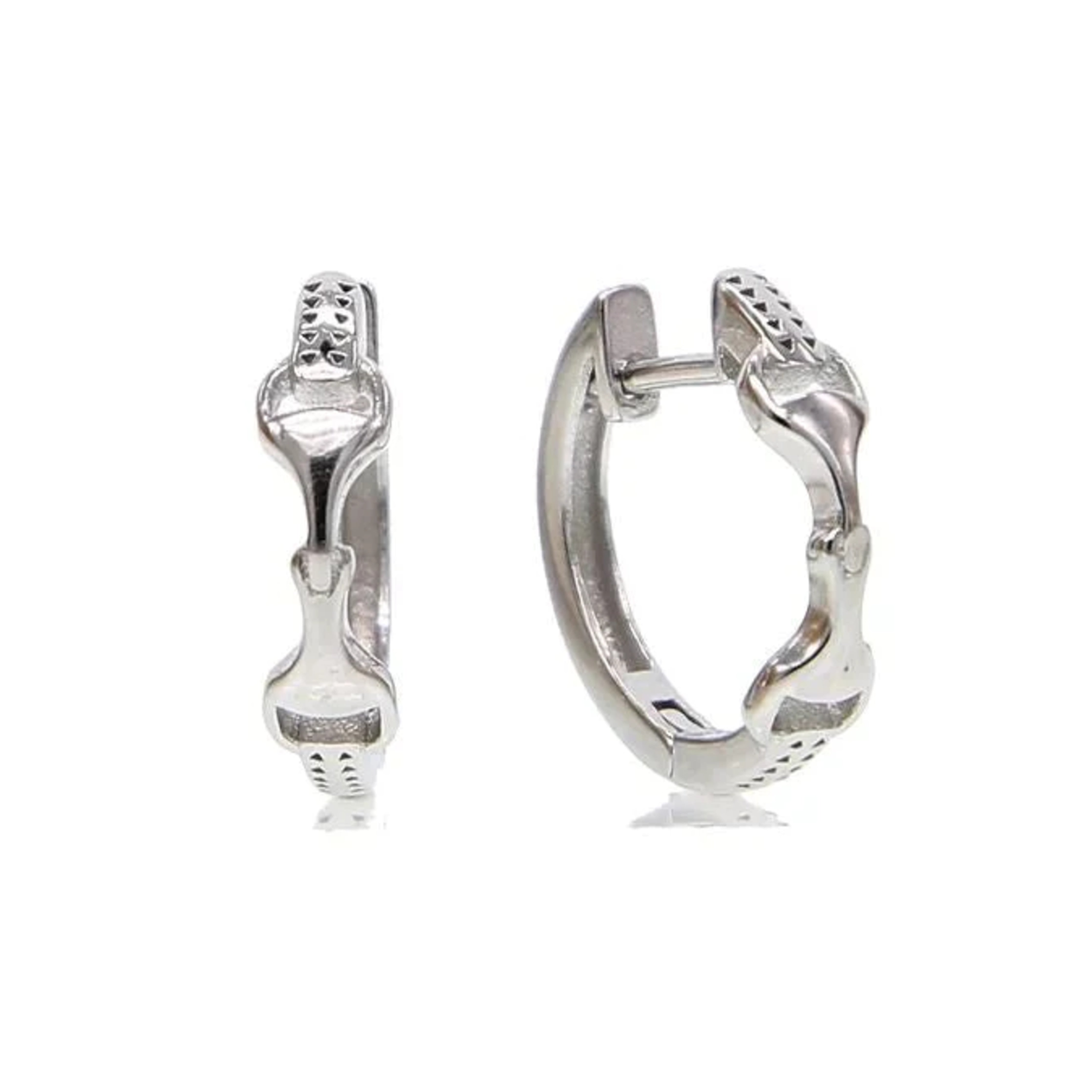 Snaffle Bit Hoop Earrings