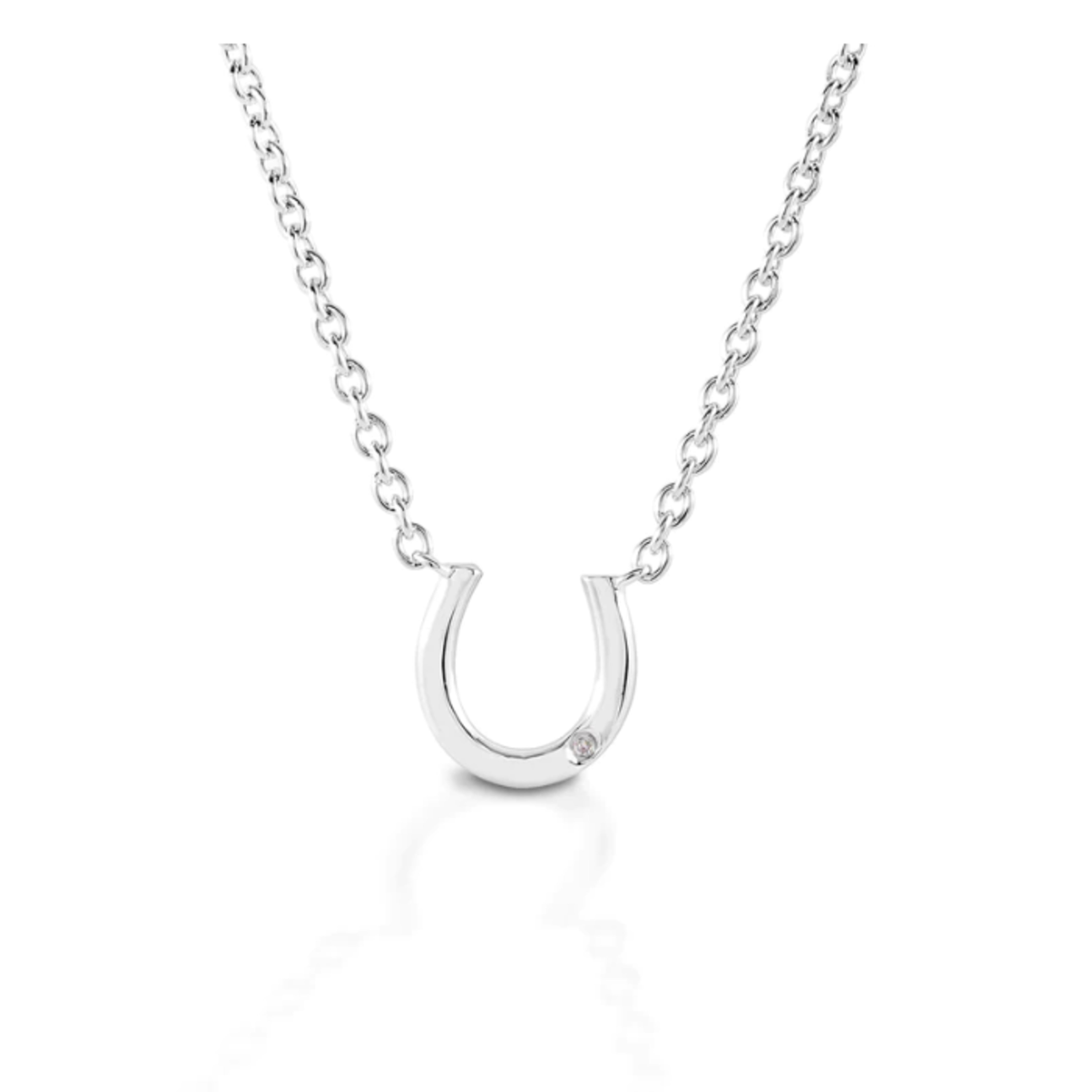 Kelly Herd Single Stone Smooth Horseshoe Necklace