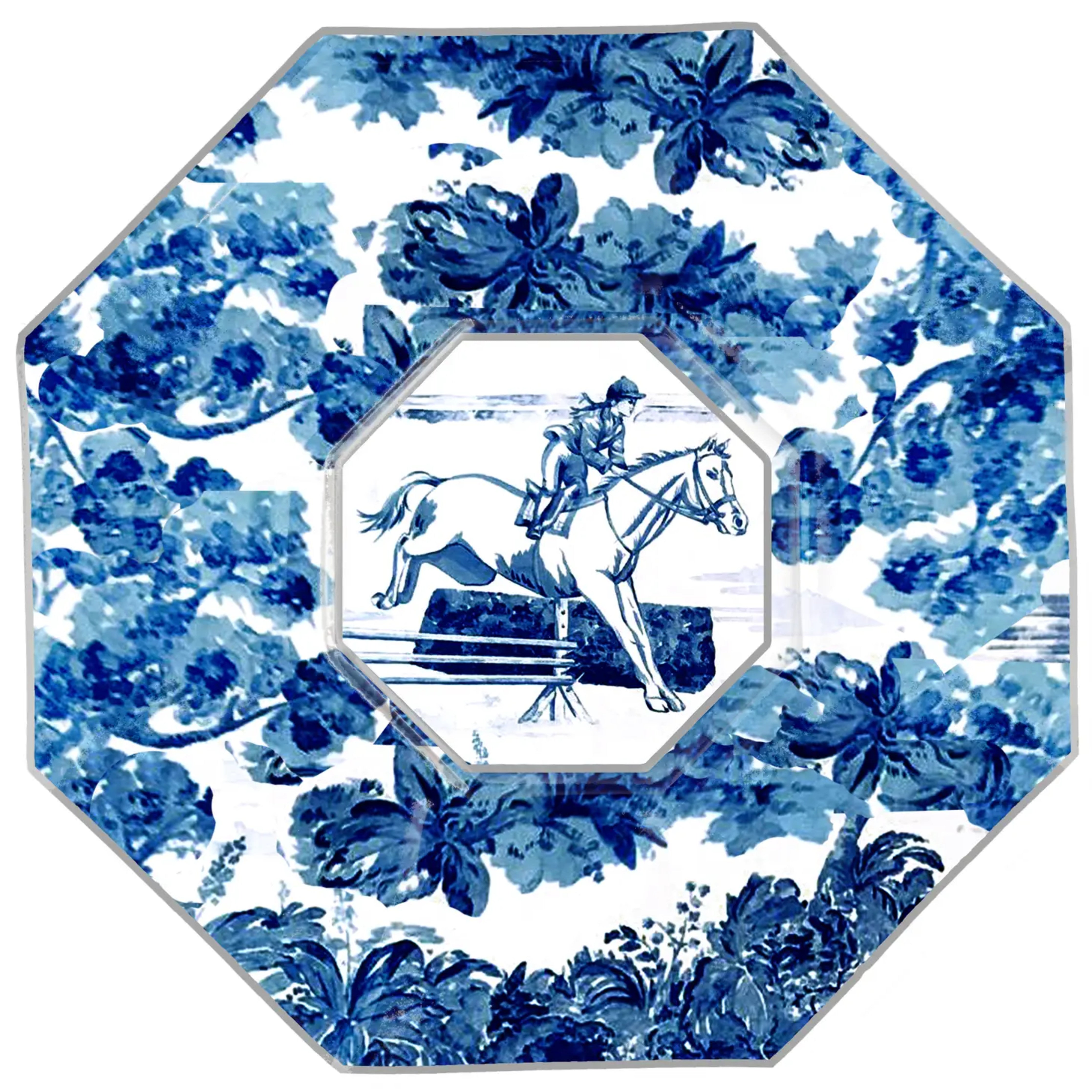 Equestrian Decoupage Small Plate