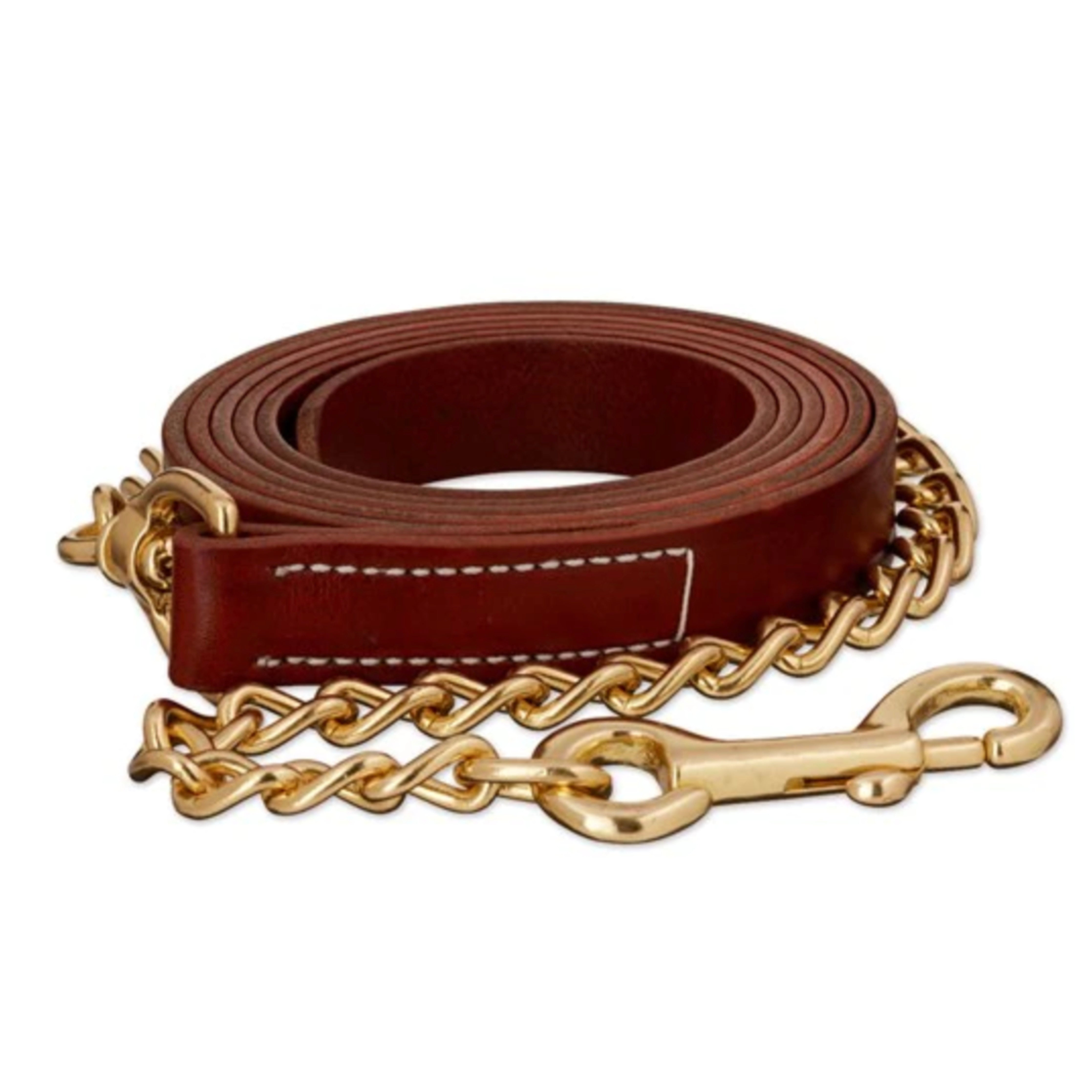 Walsh Leather Lead Chestnut/Brass