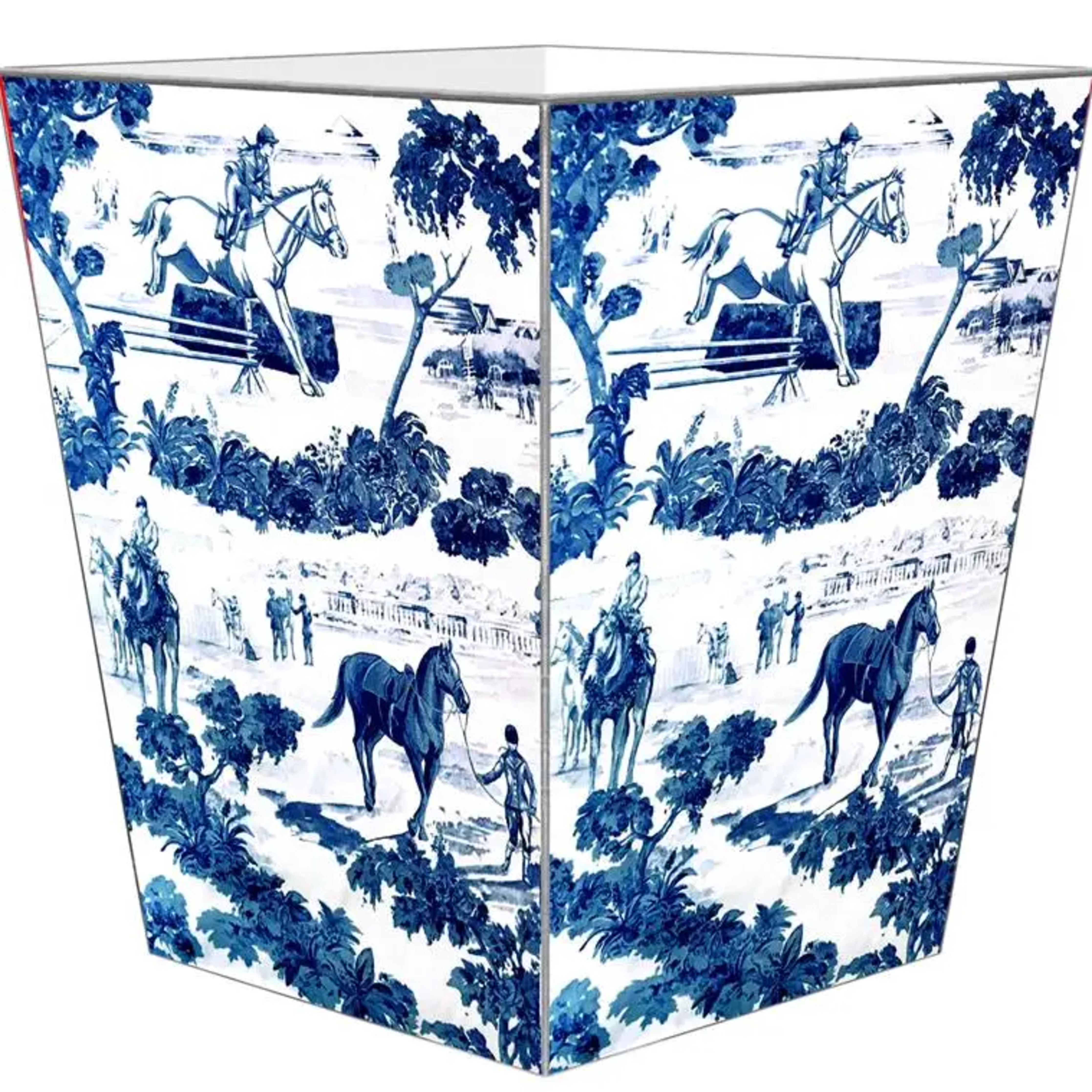 Equestrian Decoupage Wastepaper Basket