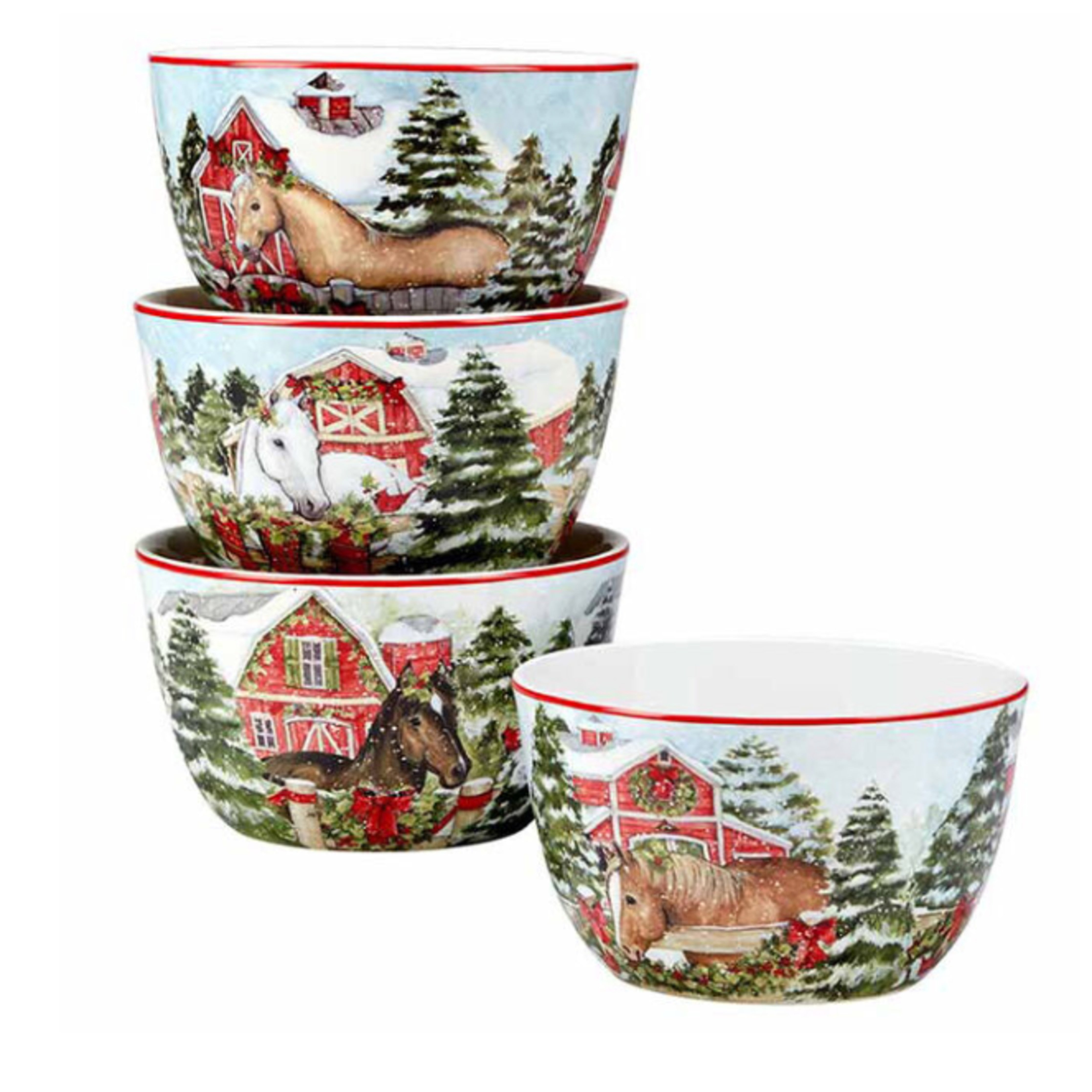 Horse Country Dessert Bowl (set of 4)