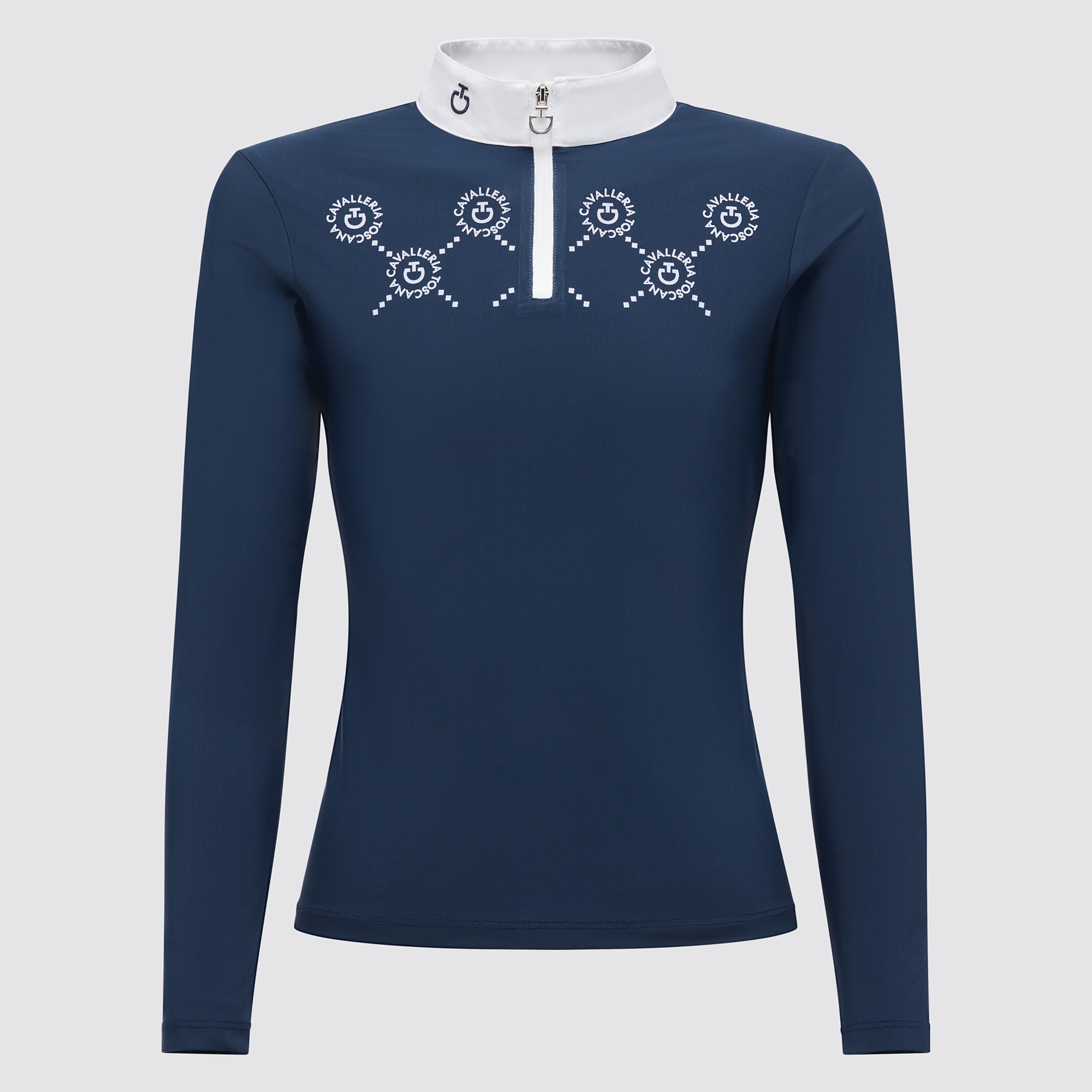 Cavalleria Toscana Mini Orbit Zip Polo l/s girls