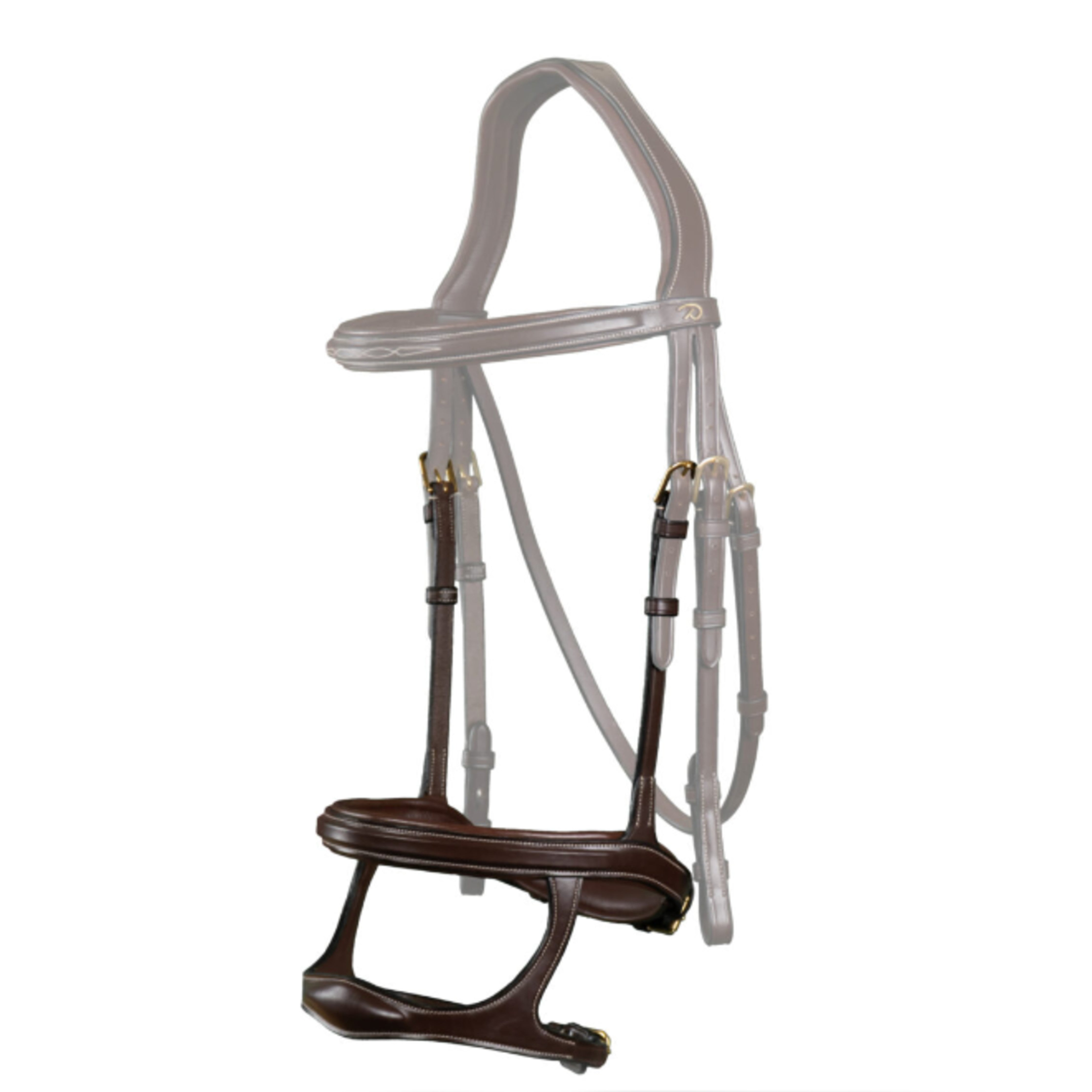 Dyon Double Drop Noseband Brass