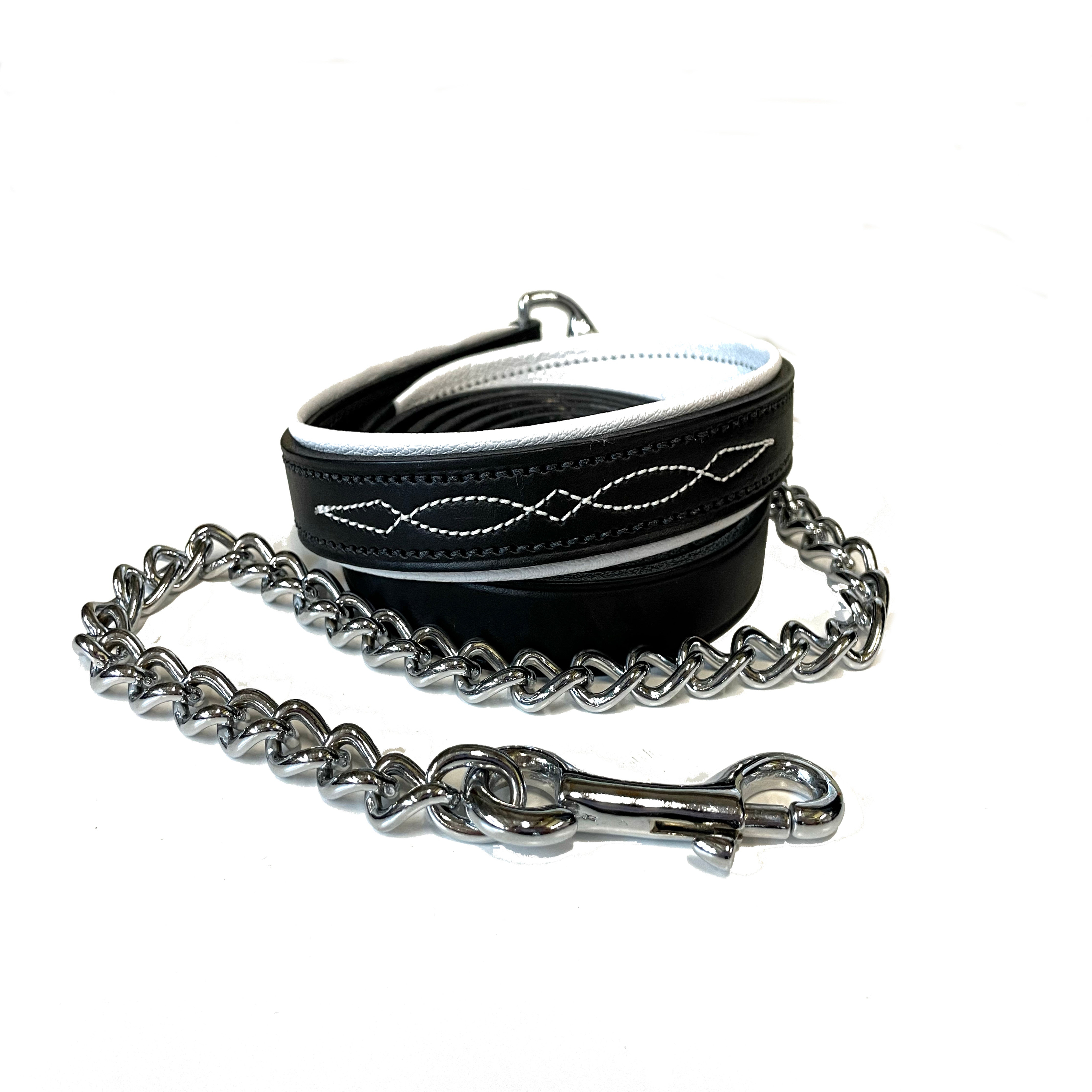 Horse|Man Fancy Leather Chain Lead