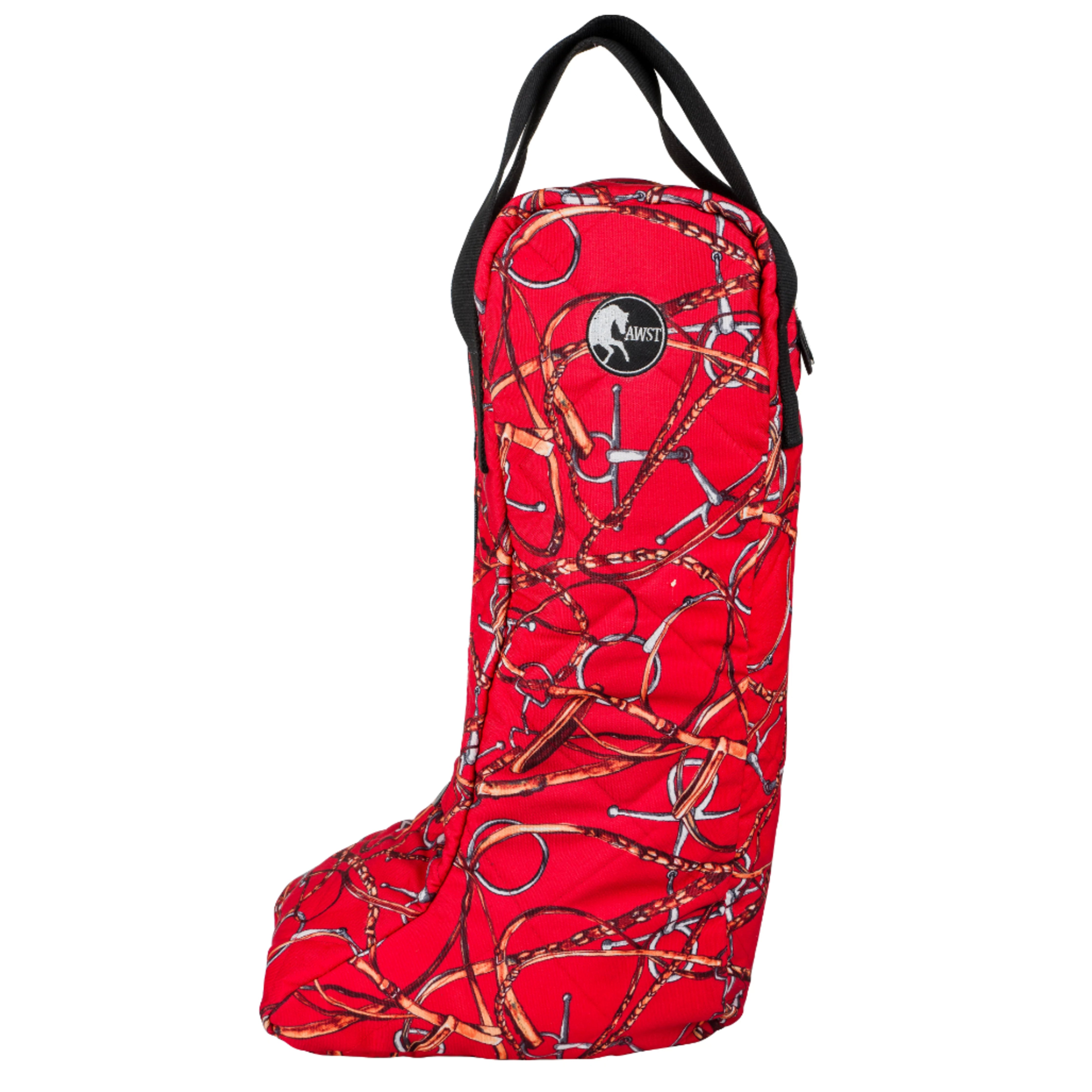 Lila Snaffle Boot Bag Red