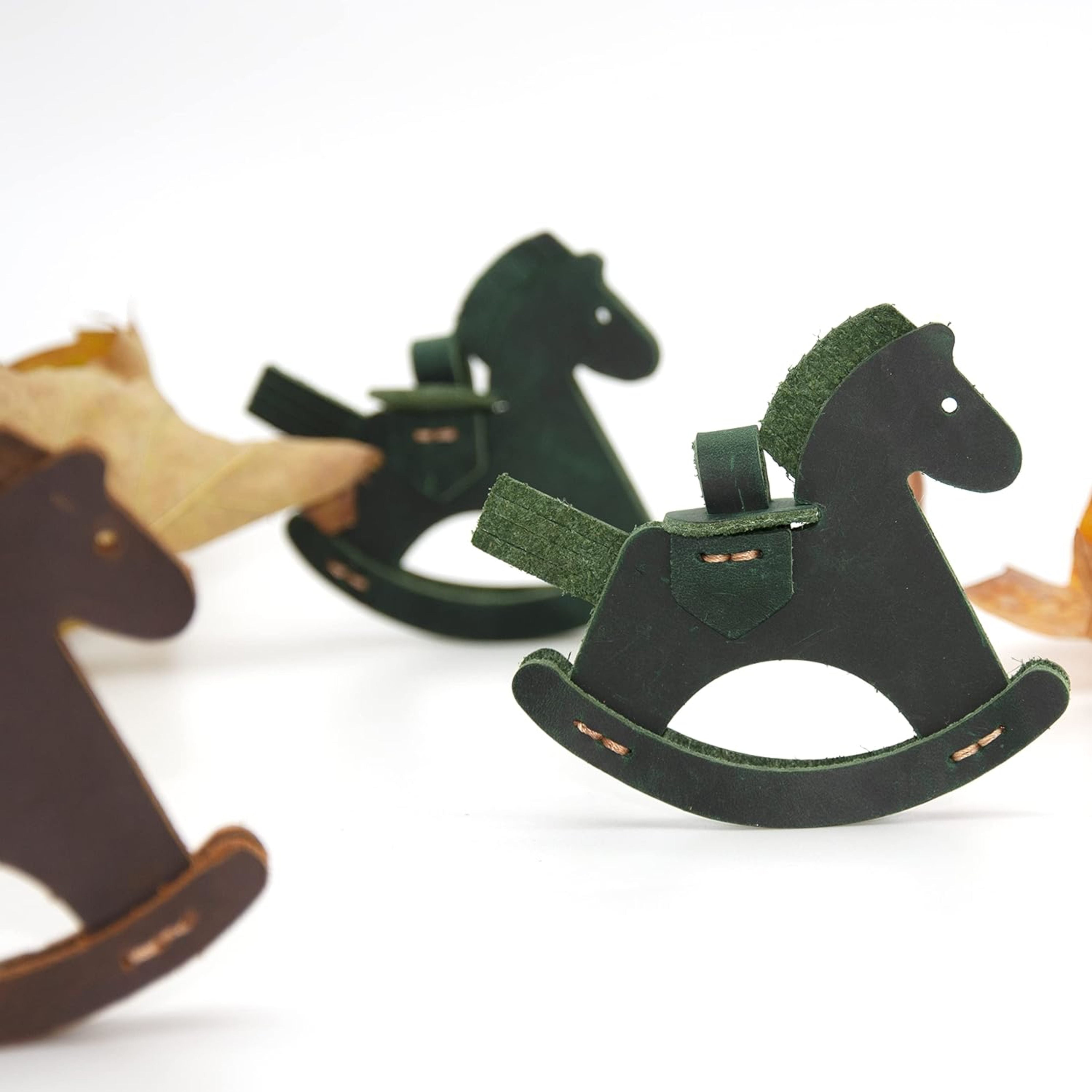 Rocking Horse Leather Bag Charm