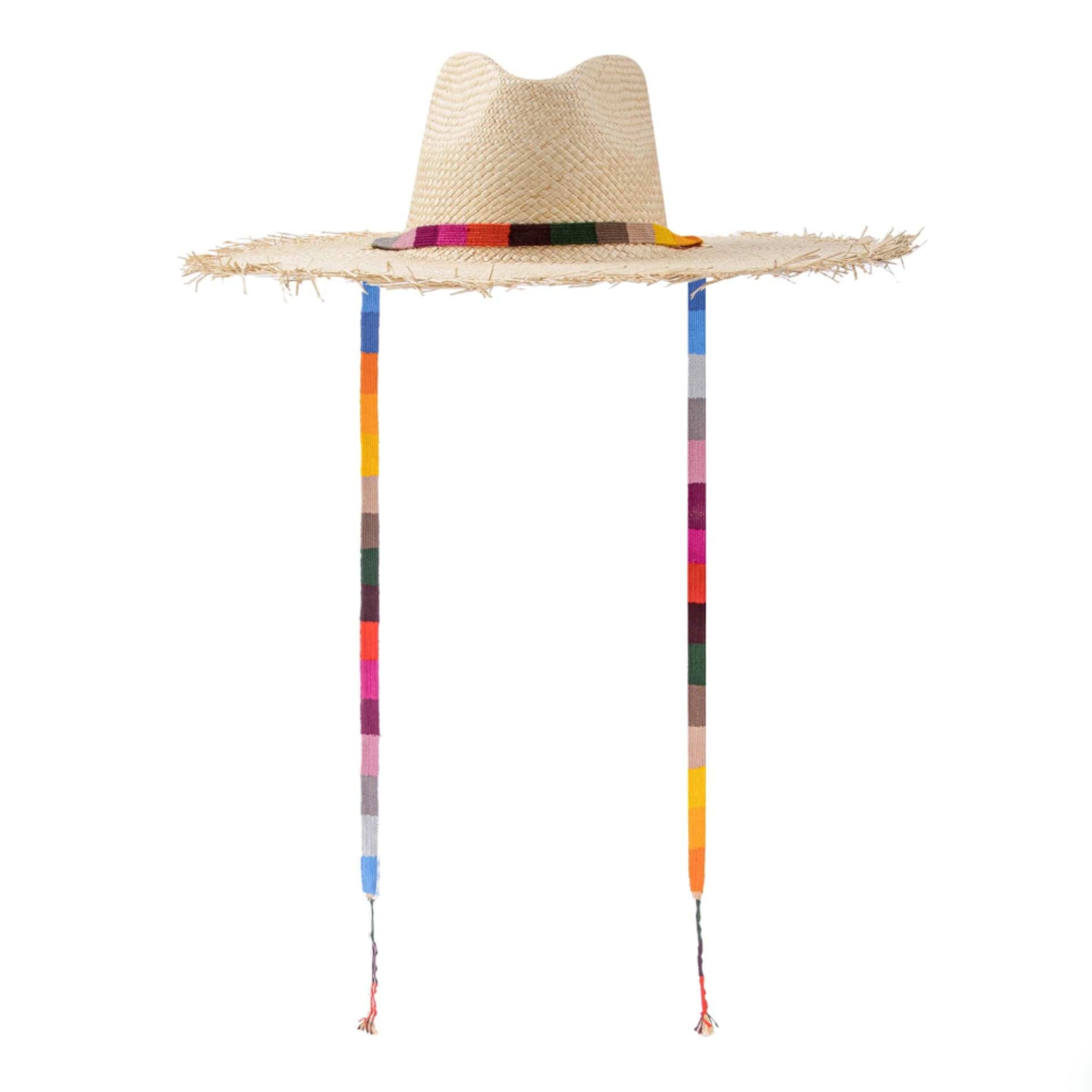 Sunshine Tienda Wide Brim Fringe String Hat