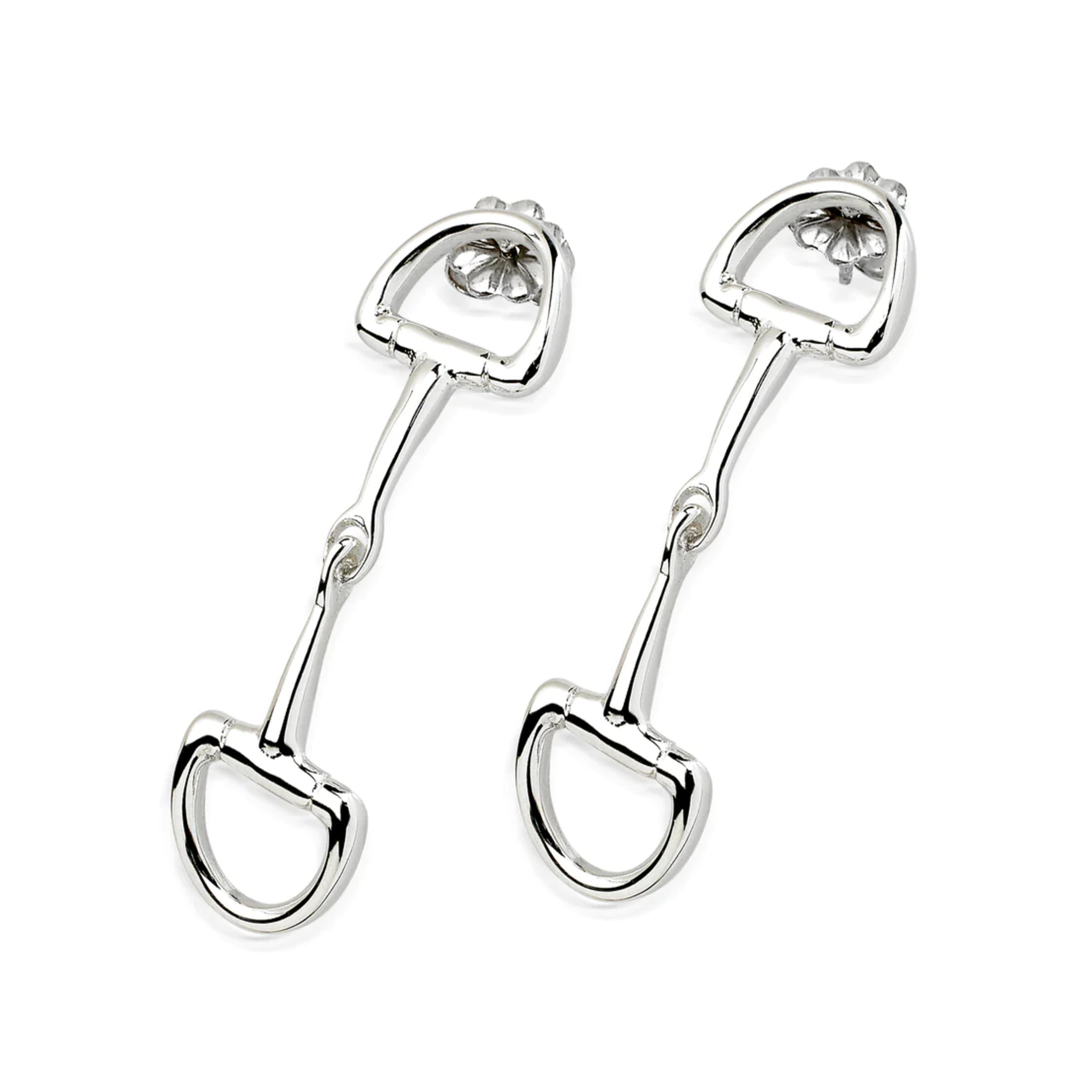 Snaffle Bit Earrings Sterling