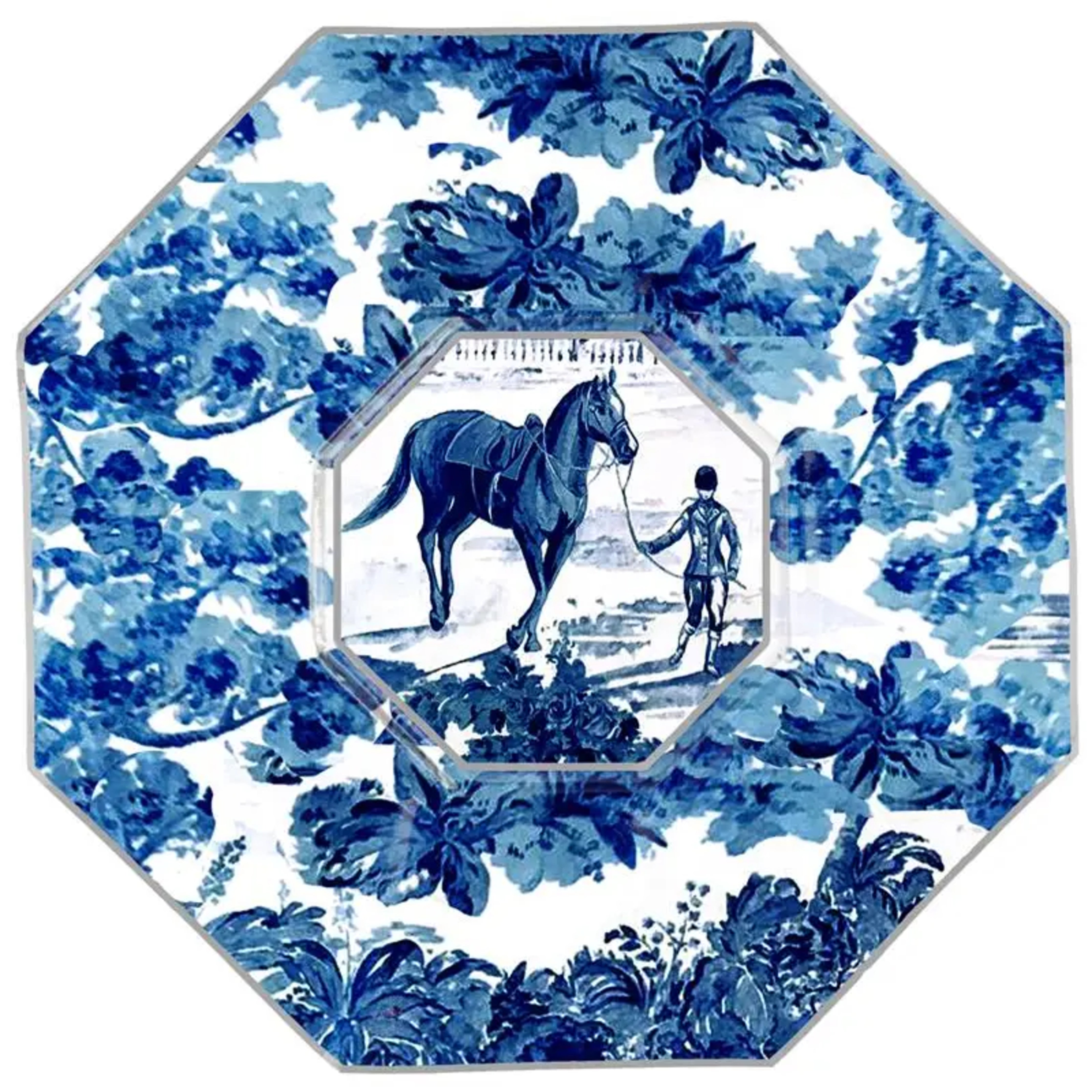 Equestrian Decoupage Small Plate