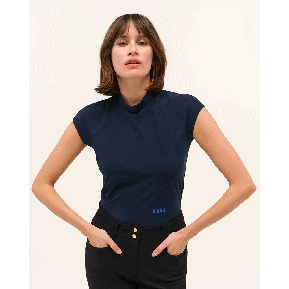 Dada Sport Totem Mock Neck Cap Sleeve