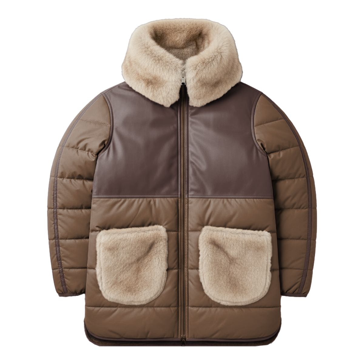 Save the Duck Jacqueline Faux Leather Fluff Coat