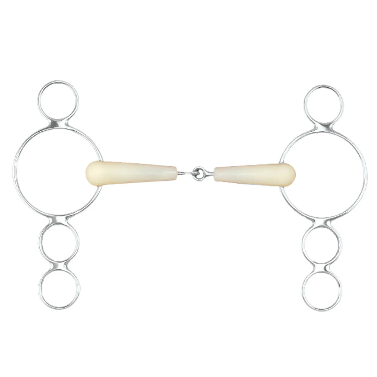 Happy Mouth Jointed Pessoa 3-Ring Gag Bit 5.5"