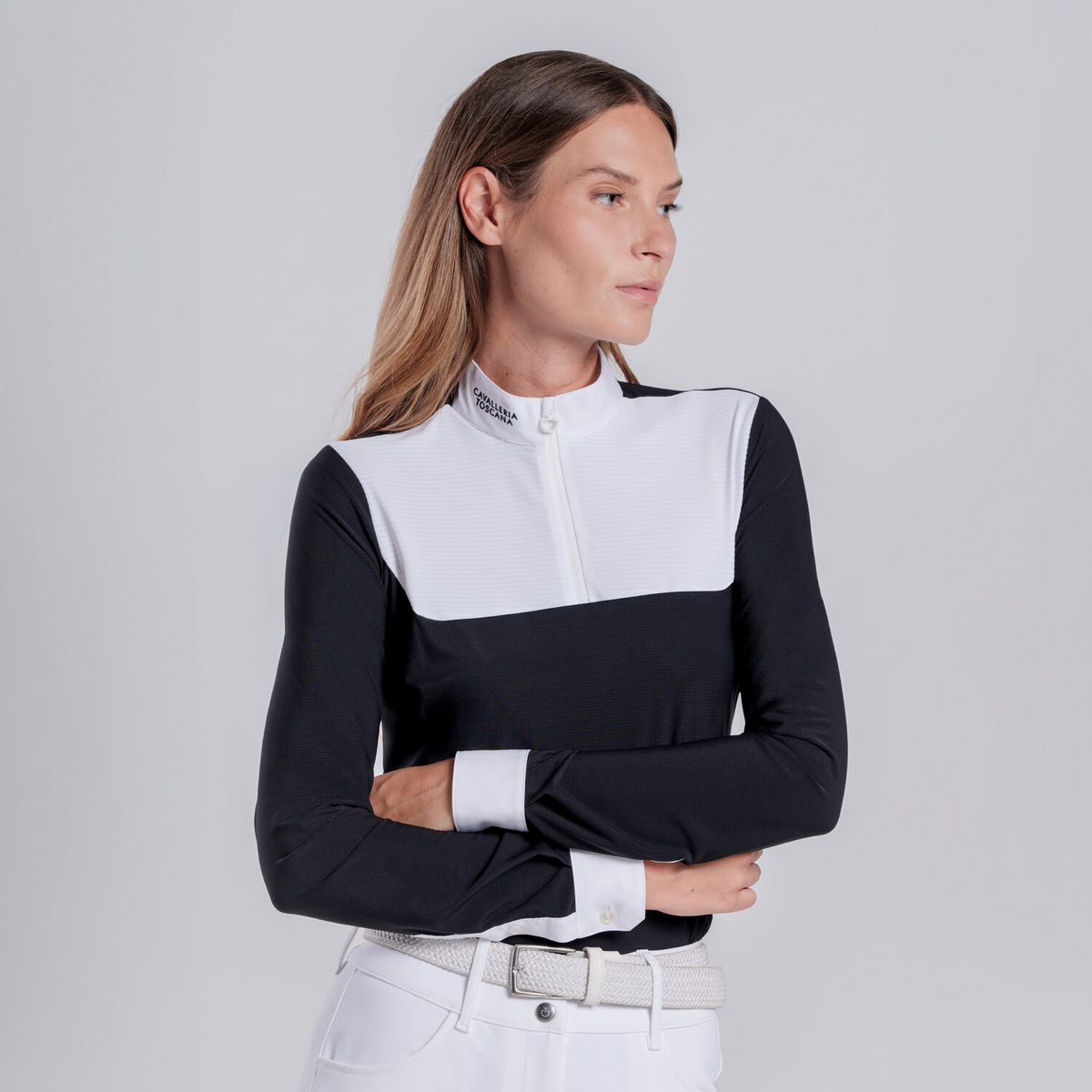Cavalleria Toscana Rib Zip Shirt lds