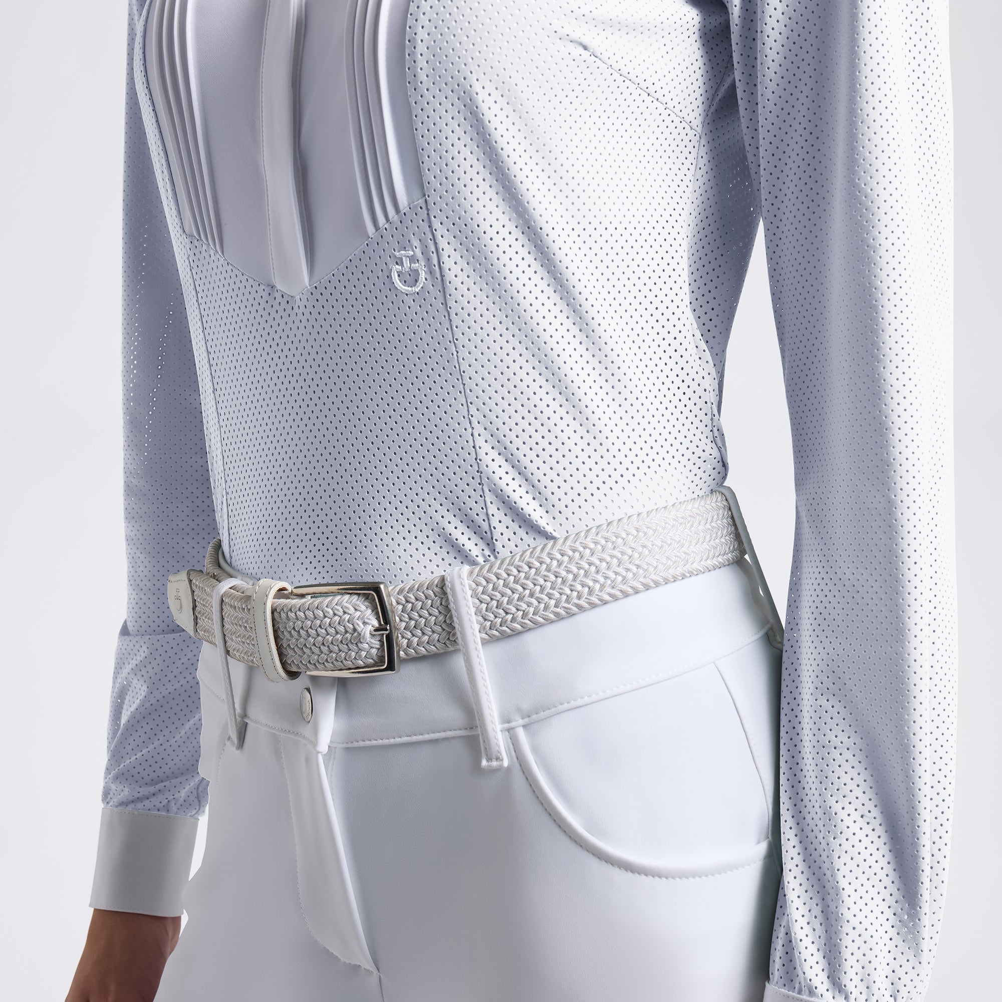 Cavalleria Toscana Perforated Bib Shirt l/s ladies